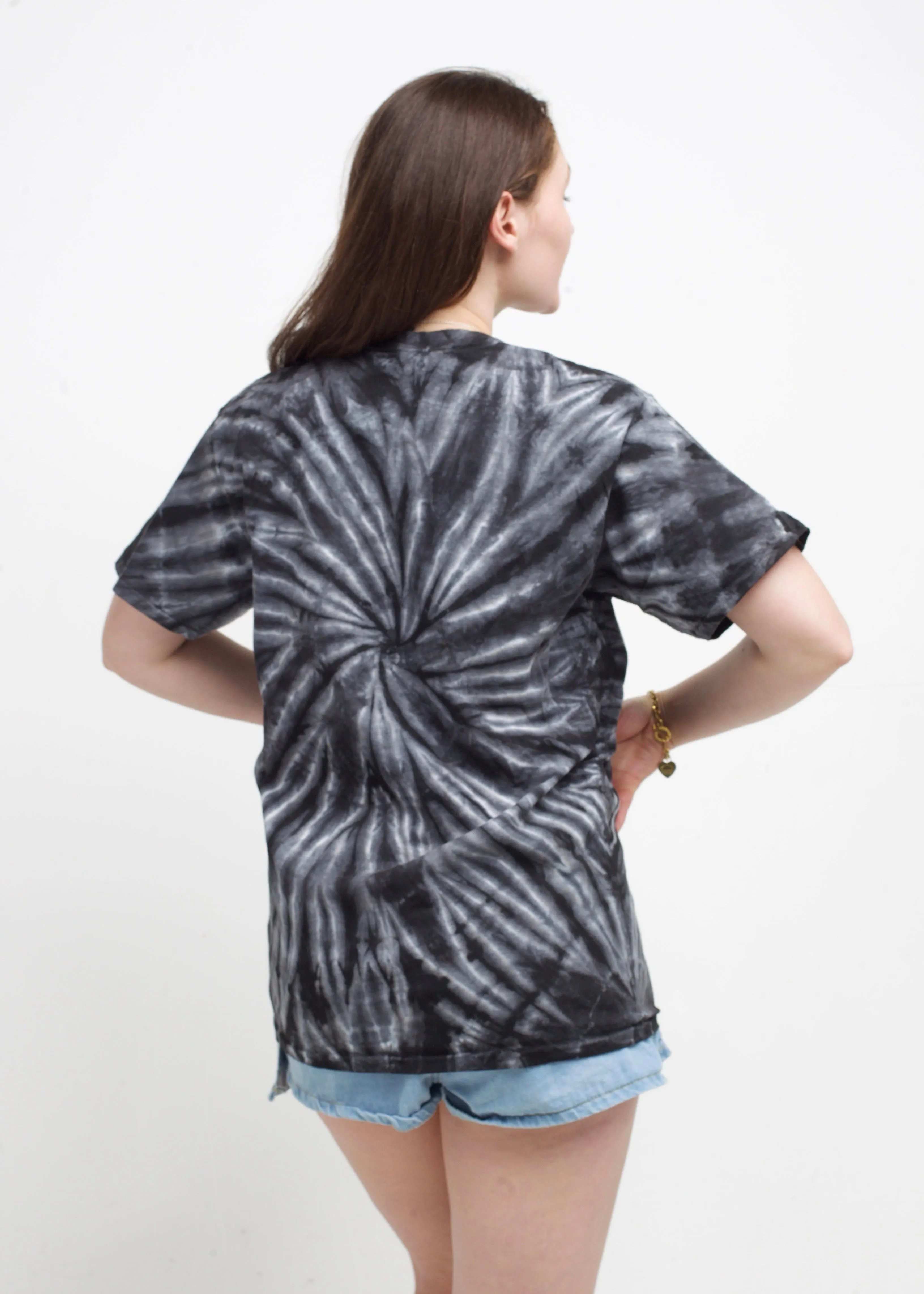 Black Spiral Tie Dye T-Shirt