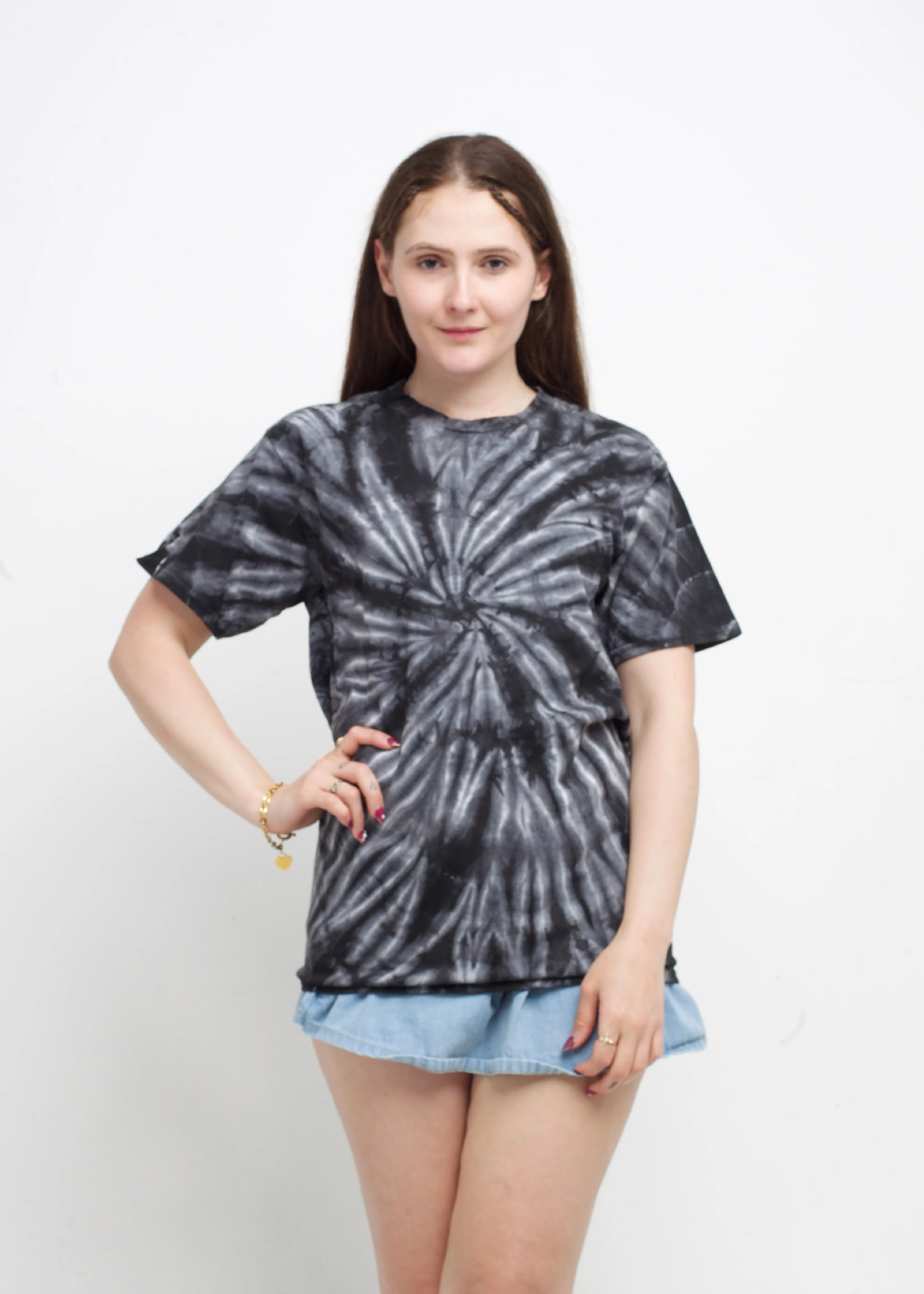 Black Spiral Tie Dye T-Shirt
