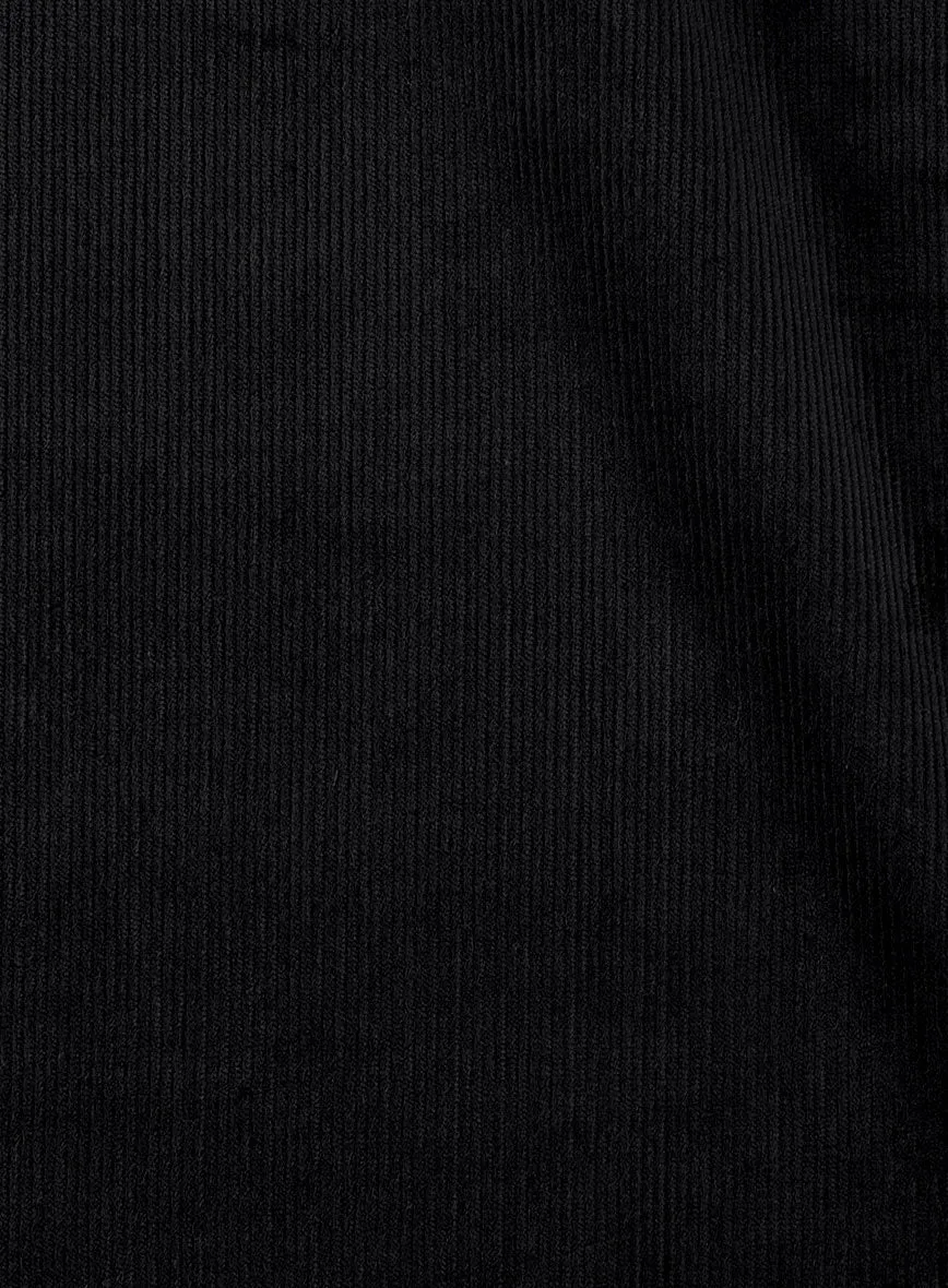 Black Stretch Pin Corduroy Jacket