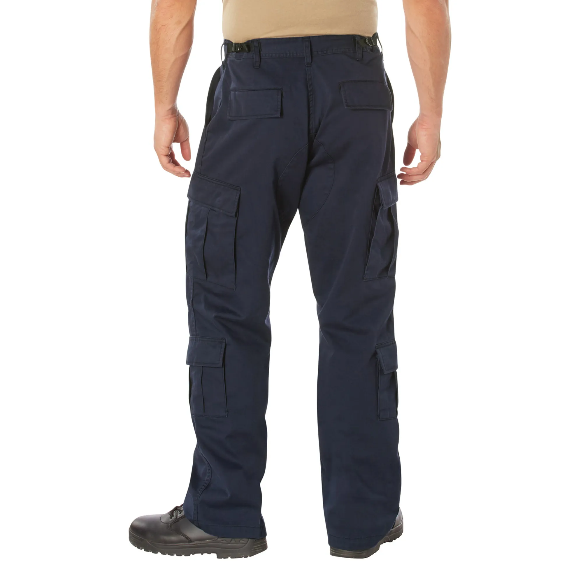 Black - Tactical Vintage Paratrooper BDU Pants Fatigues - Heavyweight Poly/Cotton - Zipper Fly
