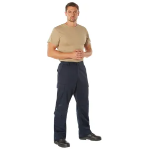 Black - Tactical Vintage Paratrooper BDU Pants Fatigues - Heavyweight Poly/Cotton - Zipper Fly