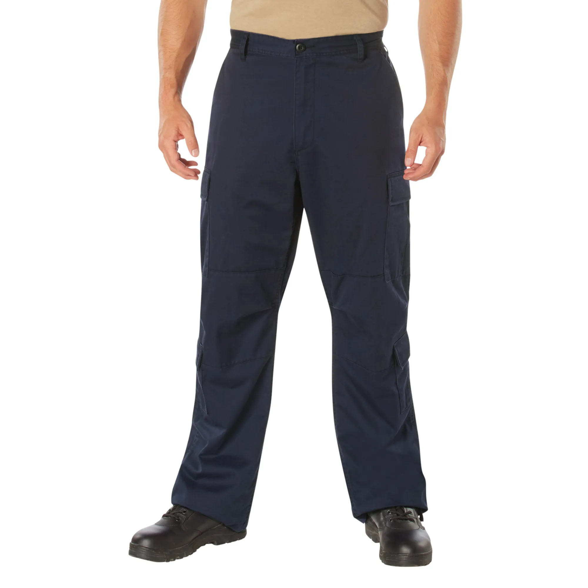Black - Tactical Vintage Paratrooper BDU Pants Fatigues - Heavyweight Poly/Cotton - Zipper Fly