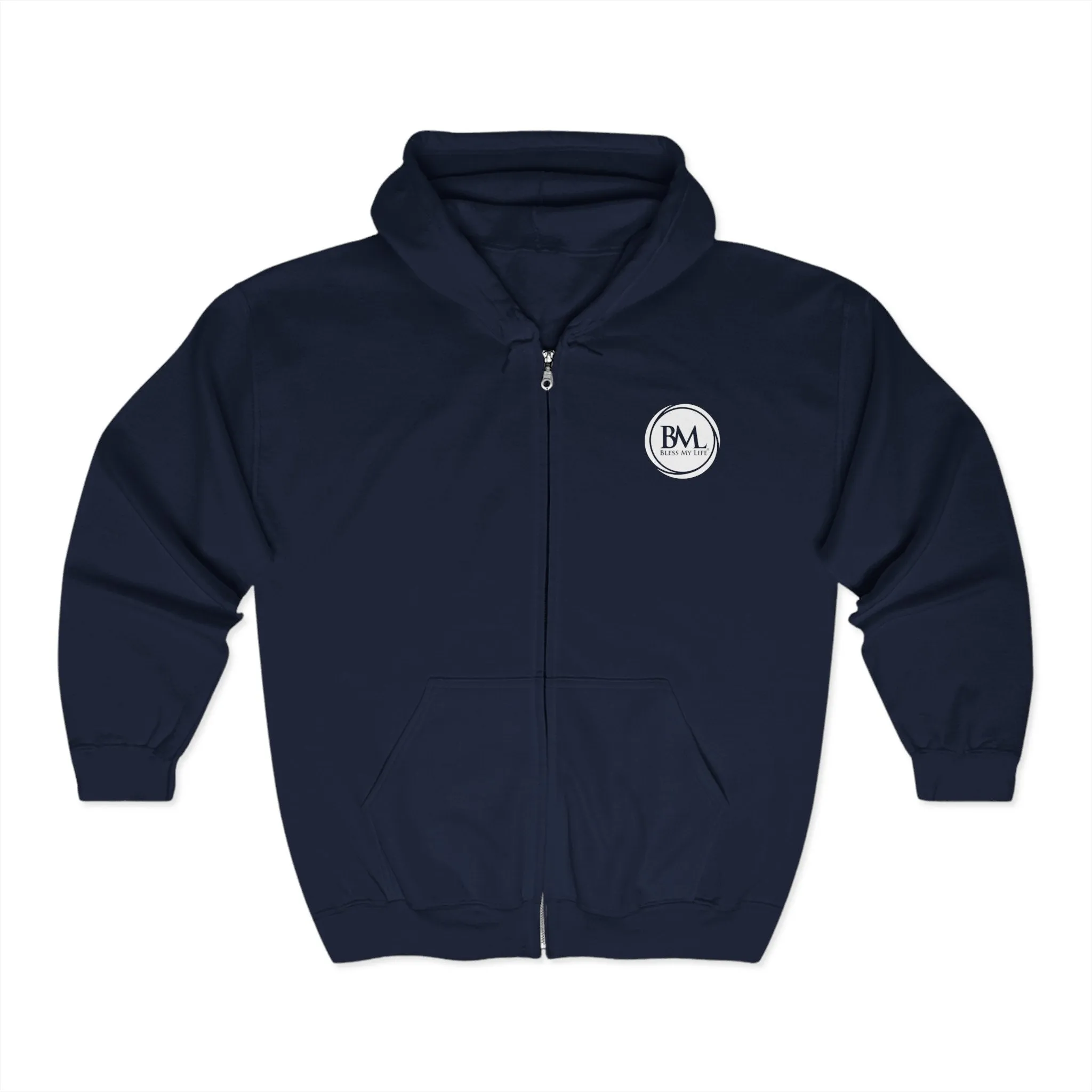 Blessed Journey Full Zip Hoodie – Unisex Faith-Inspired Wear