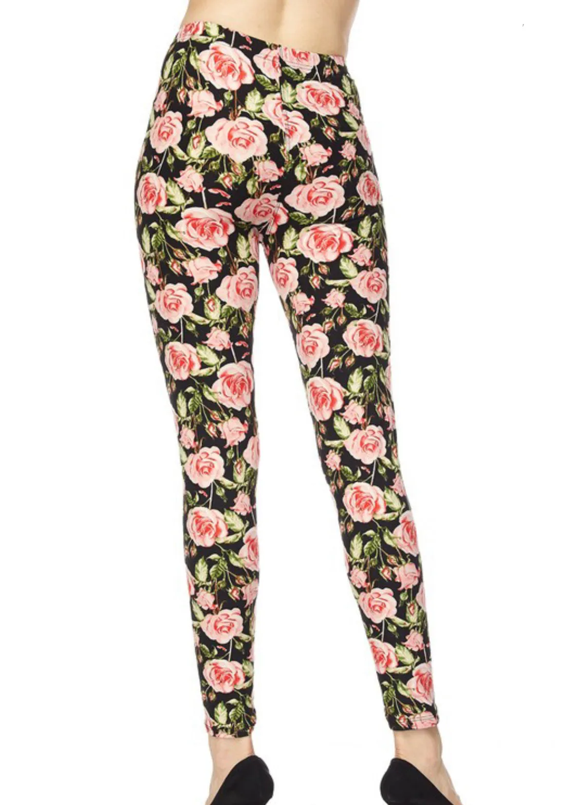 Blooming Blush Roses Leggings