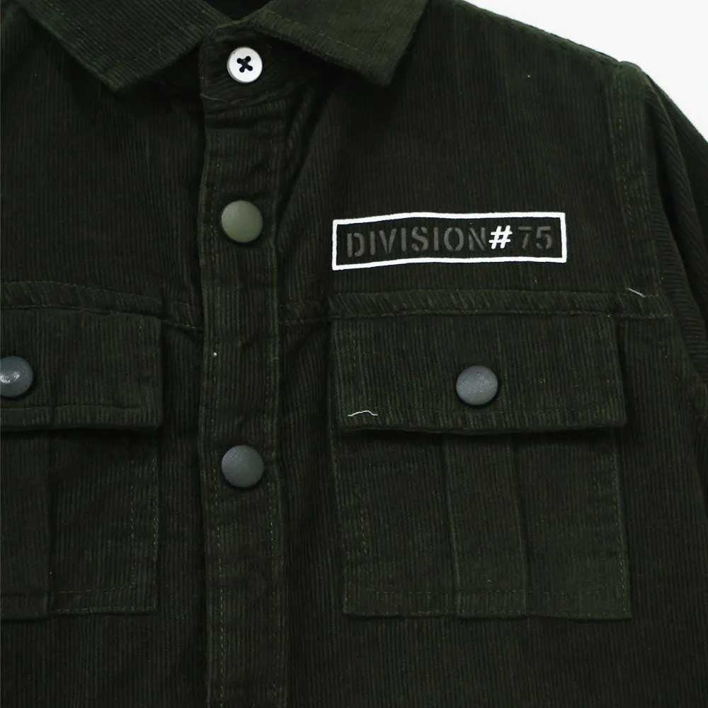 Blue & Green Full Sleeves Corduroy Shirt