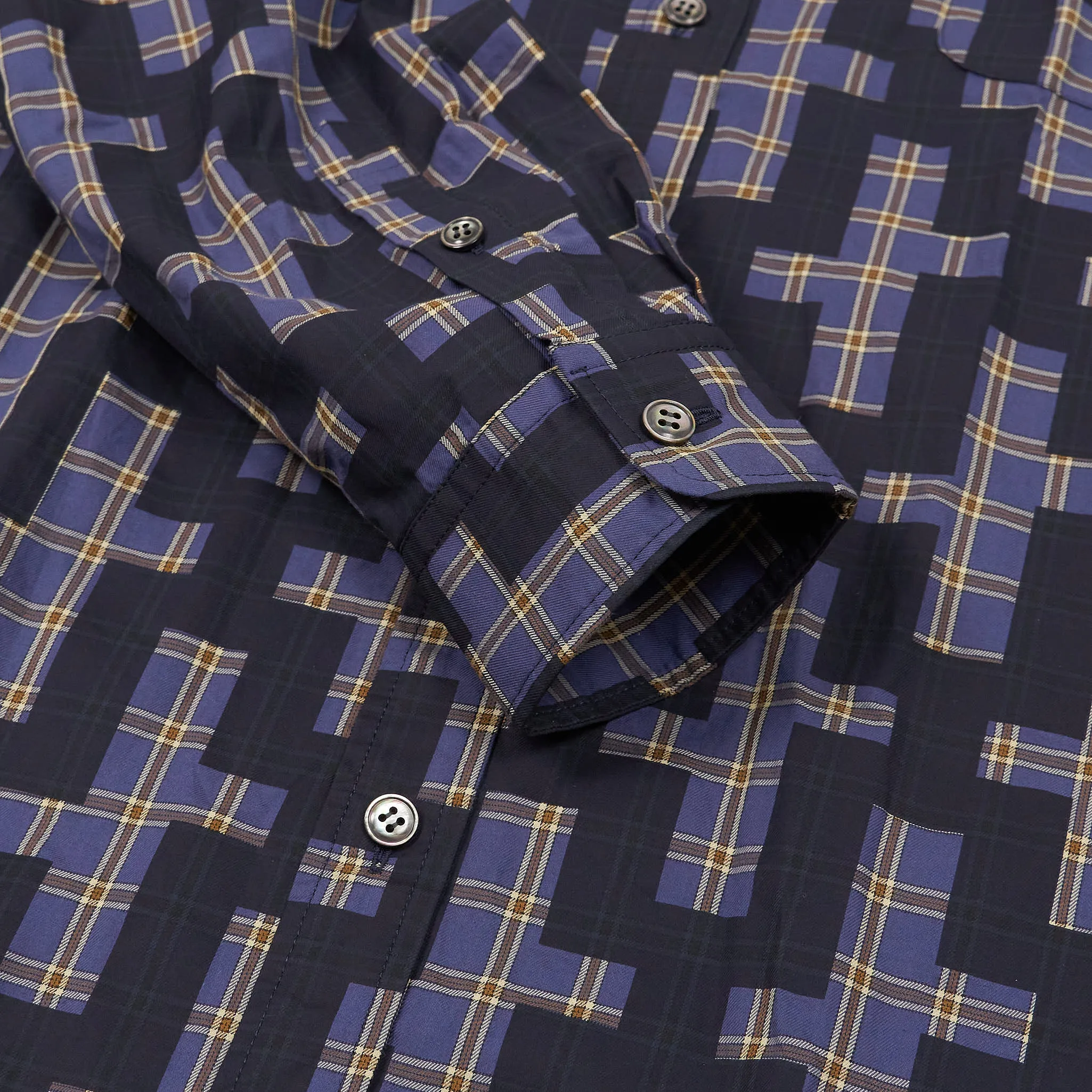 Blue Blue Japan Nagashi Juji Cross Pattern Shirt
