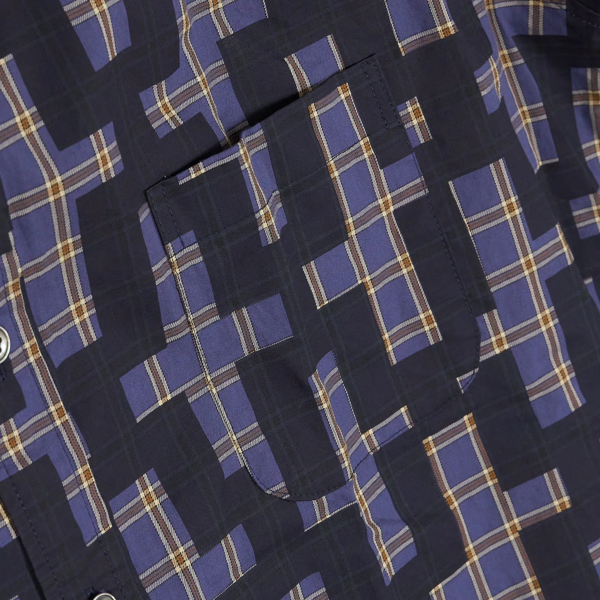 Blue Blue Japan Nagashi Juji Cross Pattern Shirt