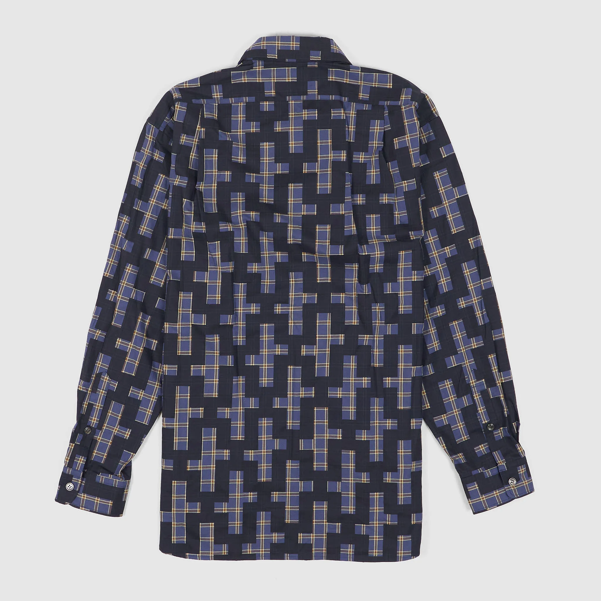 Blue Blue Japan Nagashi Juji Cross Pattern Shirt