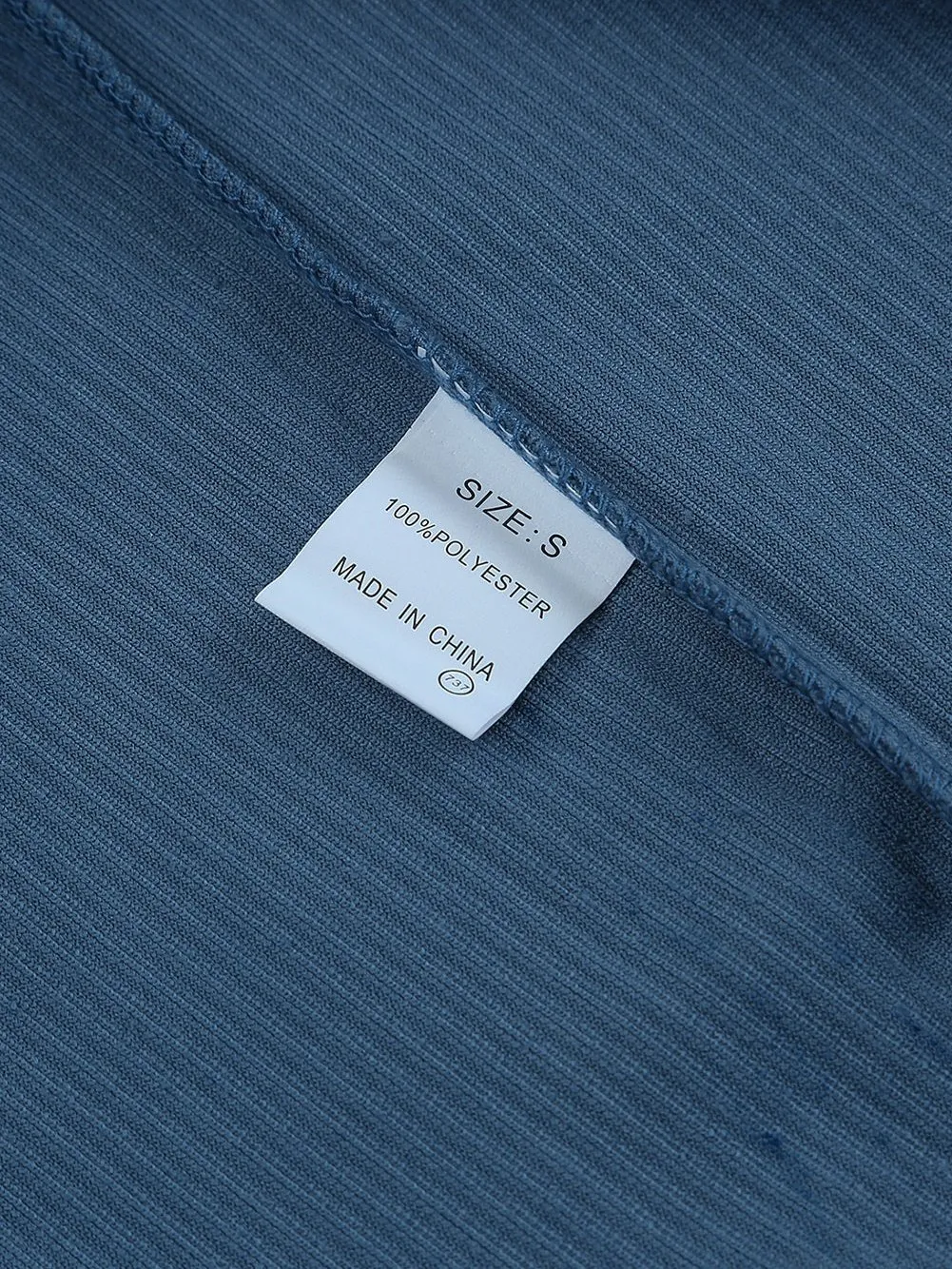 Blue Corduroy Button Pocket Blouse