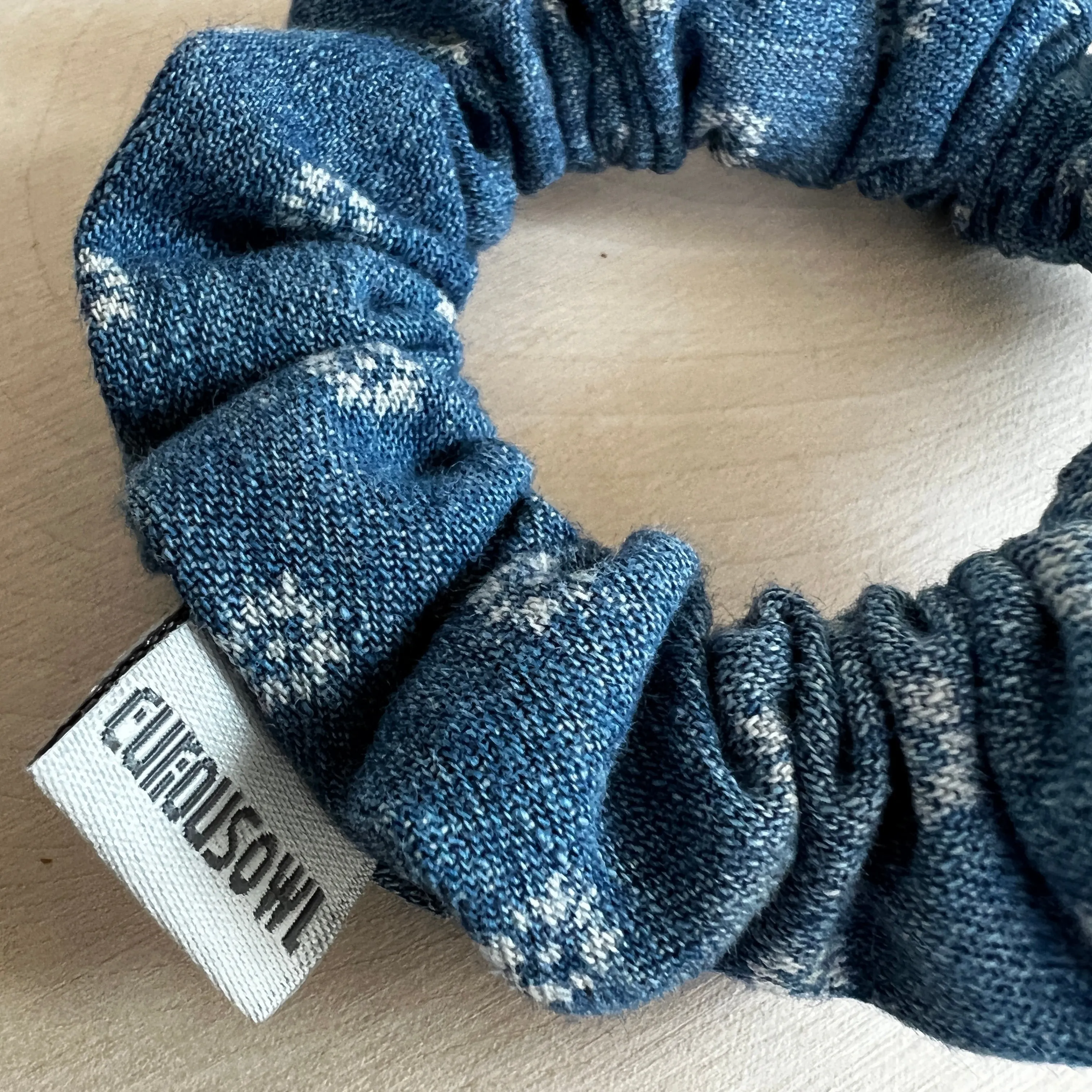 'Blue Foulard' Chambray Shirt Hair Scrunchie