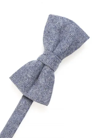 Blue Tweed Bow Tie