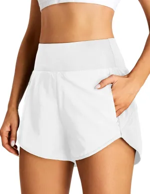 BMJL Women's High Waisted Athletic Shorts Pocket Workout Shorts Gym Sporty Running Shorts