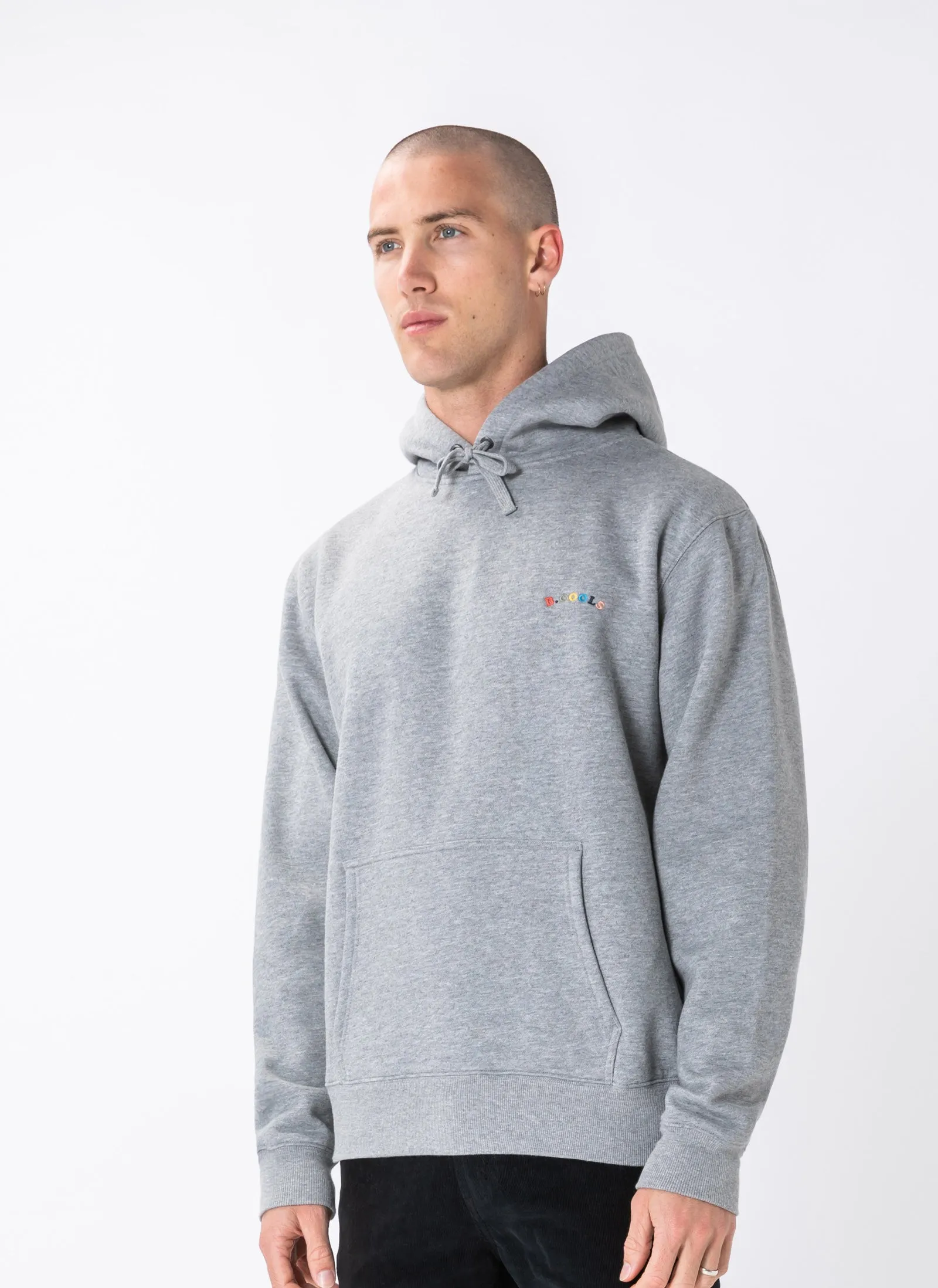 B.Nostalgic Hood Sweatshirt Grey Melange
