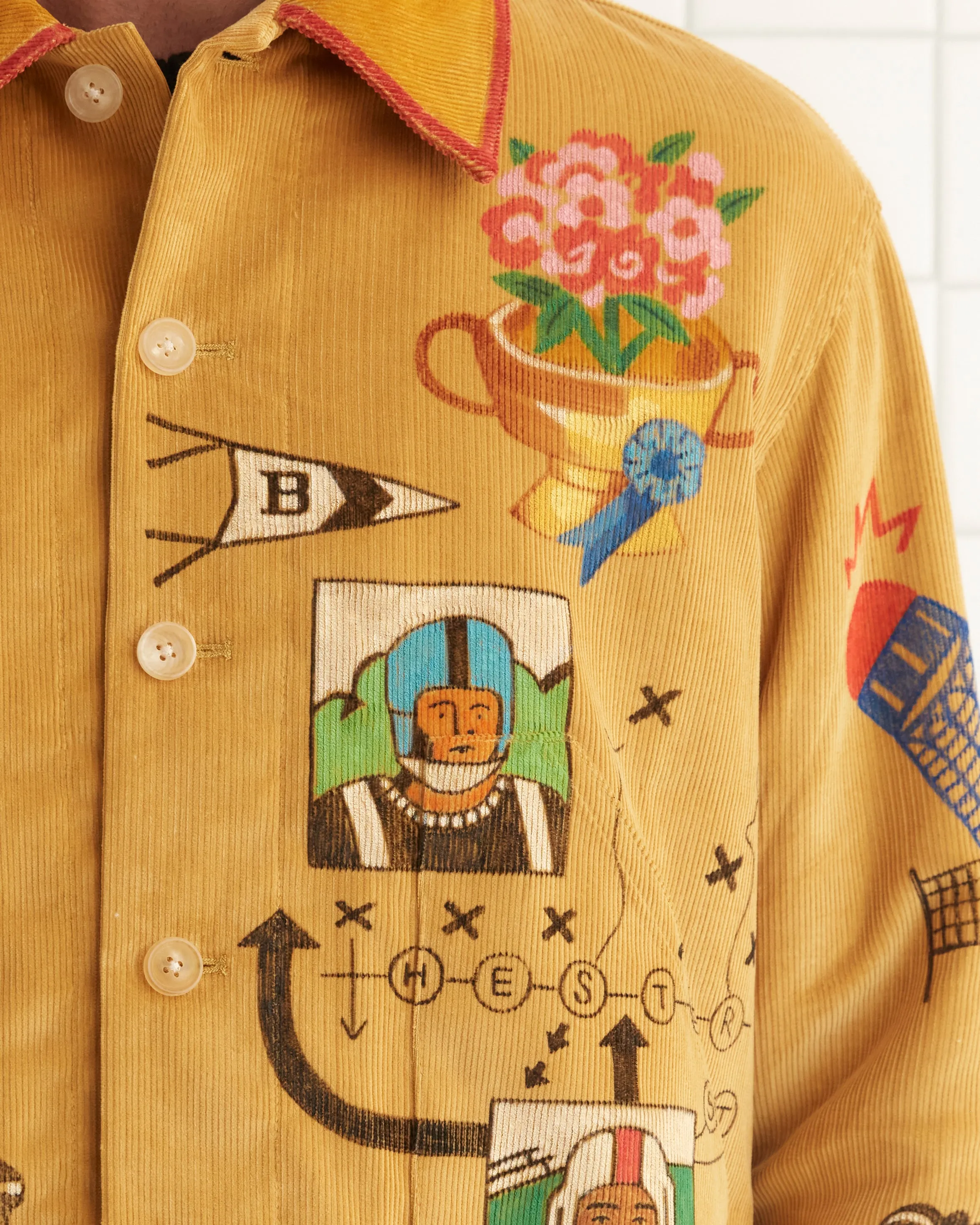 Bode Recreation Senior Cord Side Tab Jacket