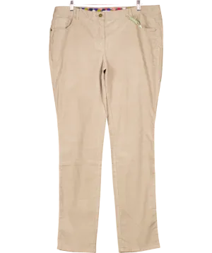 Boden Beige 5 Pocket Cord Slim Trousers UK 20 regular