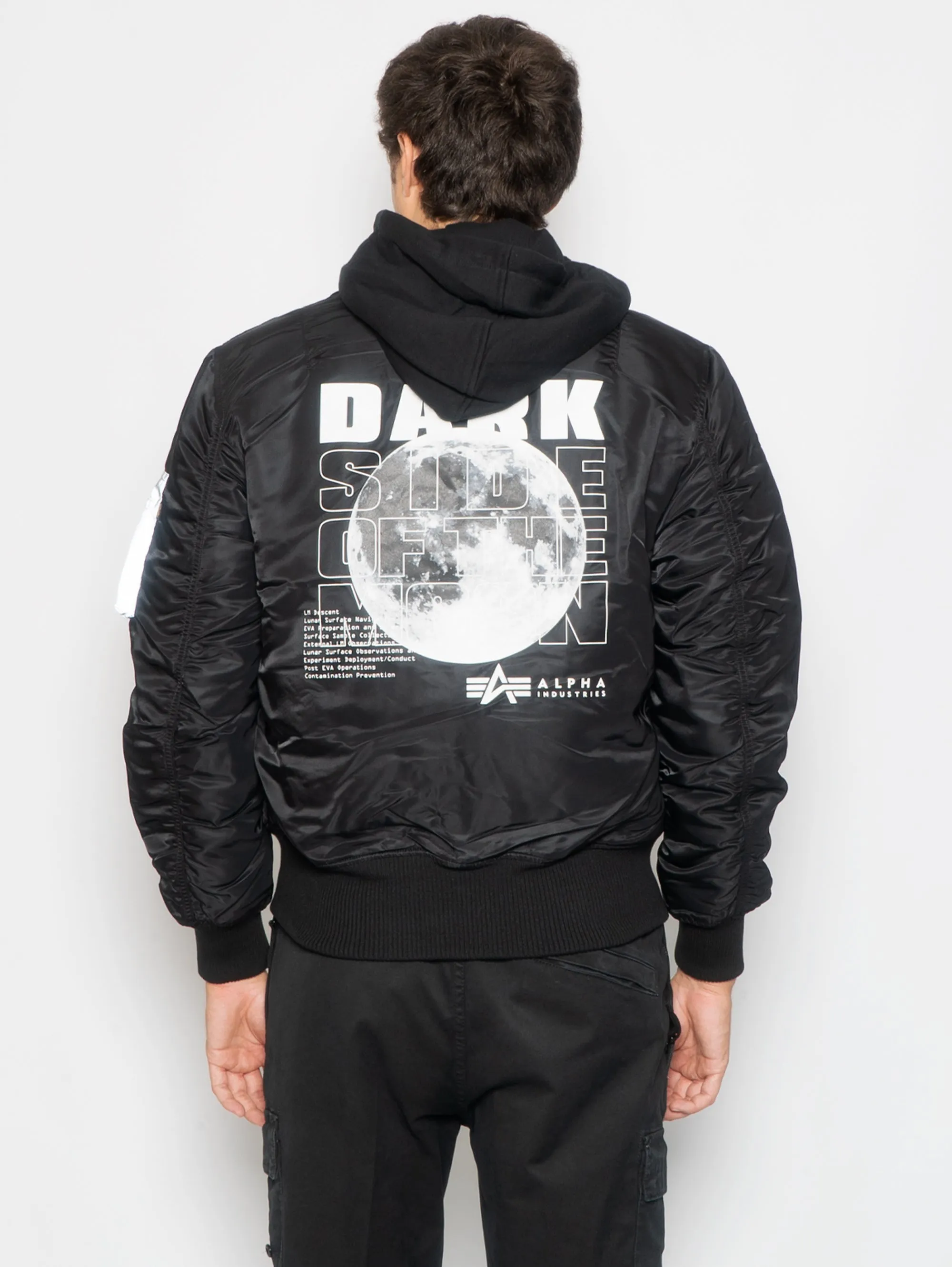 Bomber da Aviatore con Cappuccio MA-1 VF Hood Dark Side Nero
