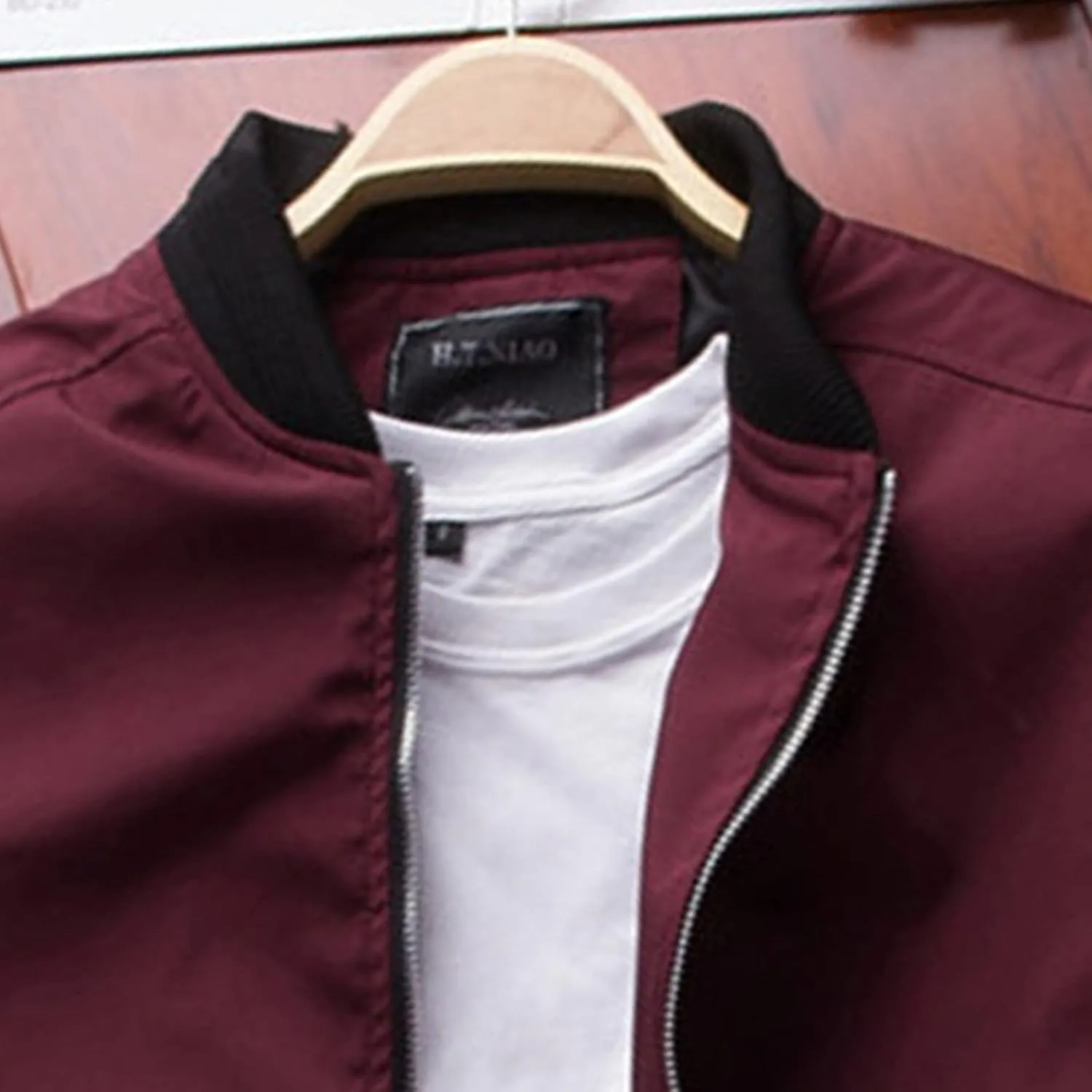 Bomber Jacket Men Men's Lightweight Jacket Casual Spring Fall Windbreaker Bomber Zip Up Coat with Pocket