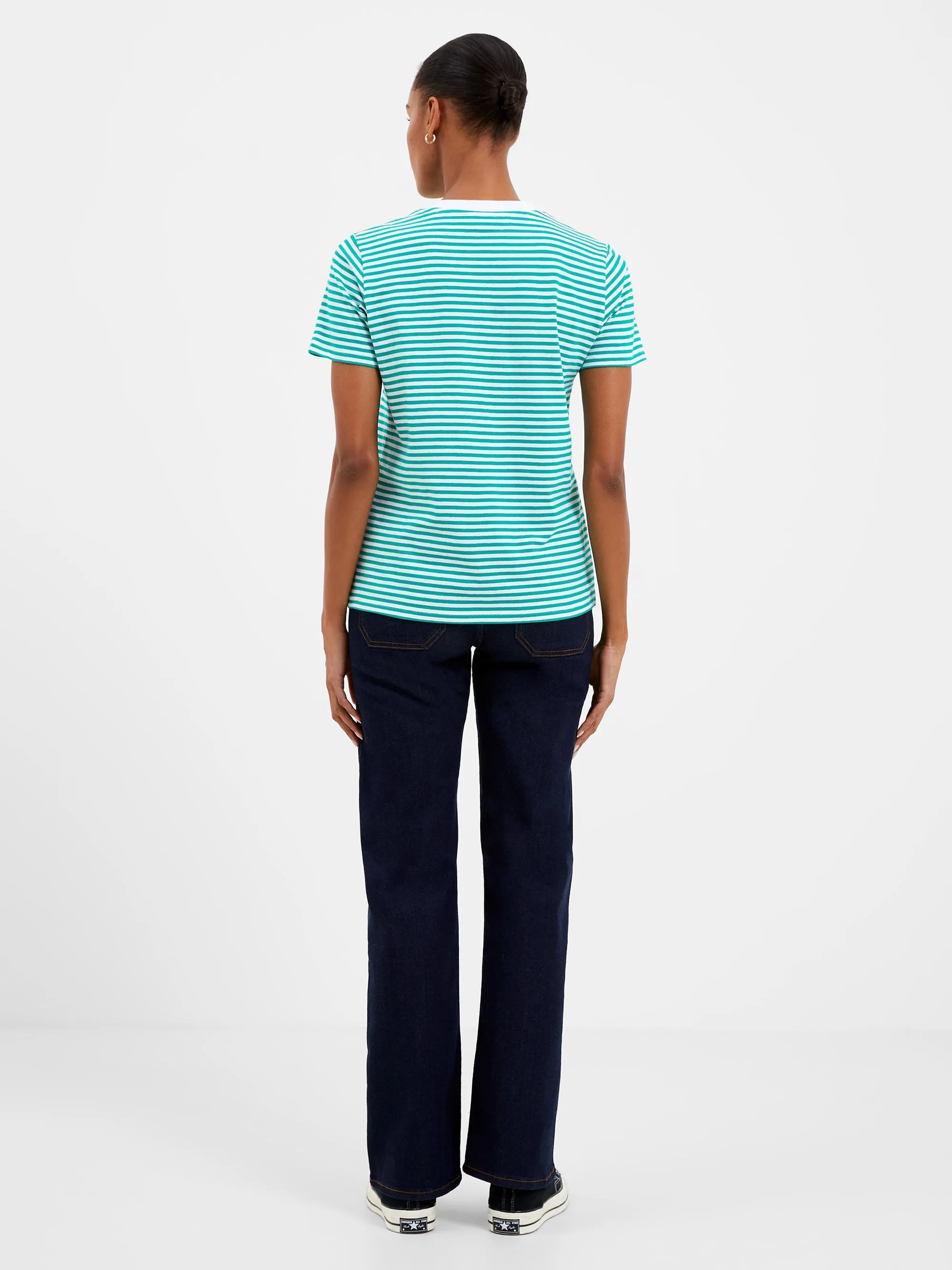 Bonjour Stripe Graphic T-Shirt