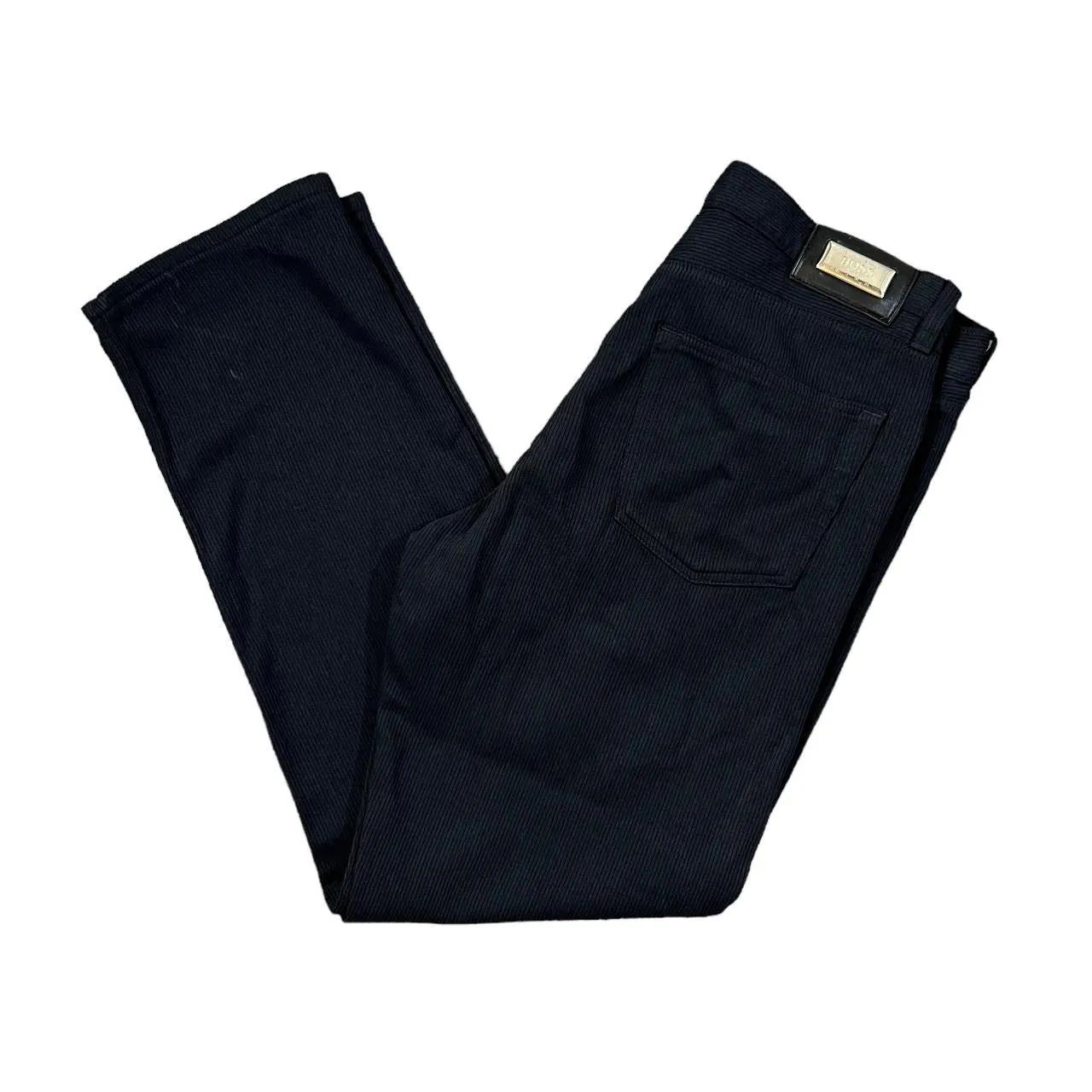 BOSS HUGO BOSS "Alabama" Classic Black Corduroy Cord Trousers Bottoms