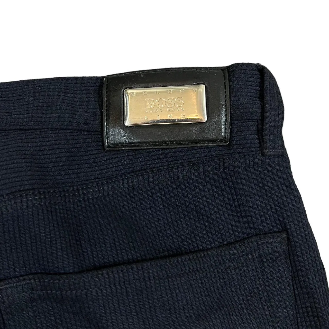 BOSS HUGO BOSS "Alabama" Classic Black Corduroy Cord Trousers Bottoms