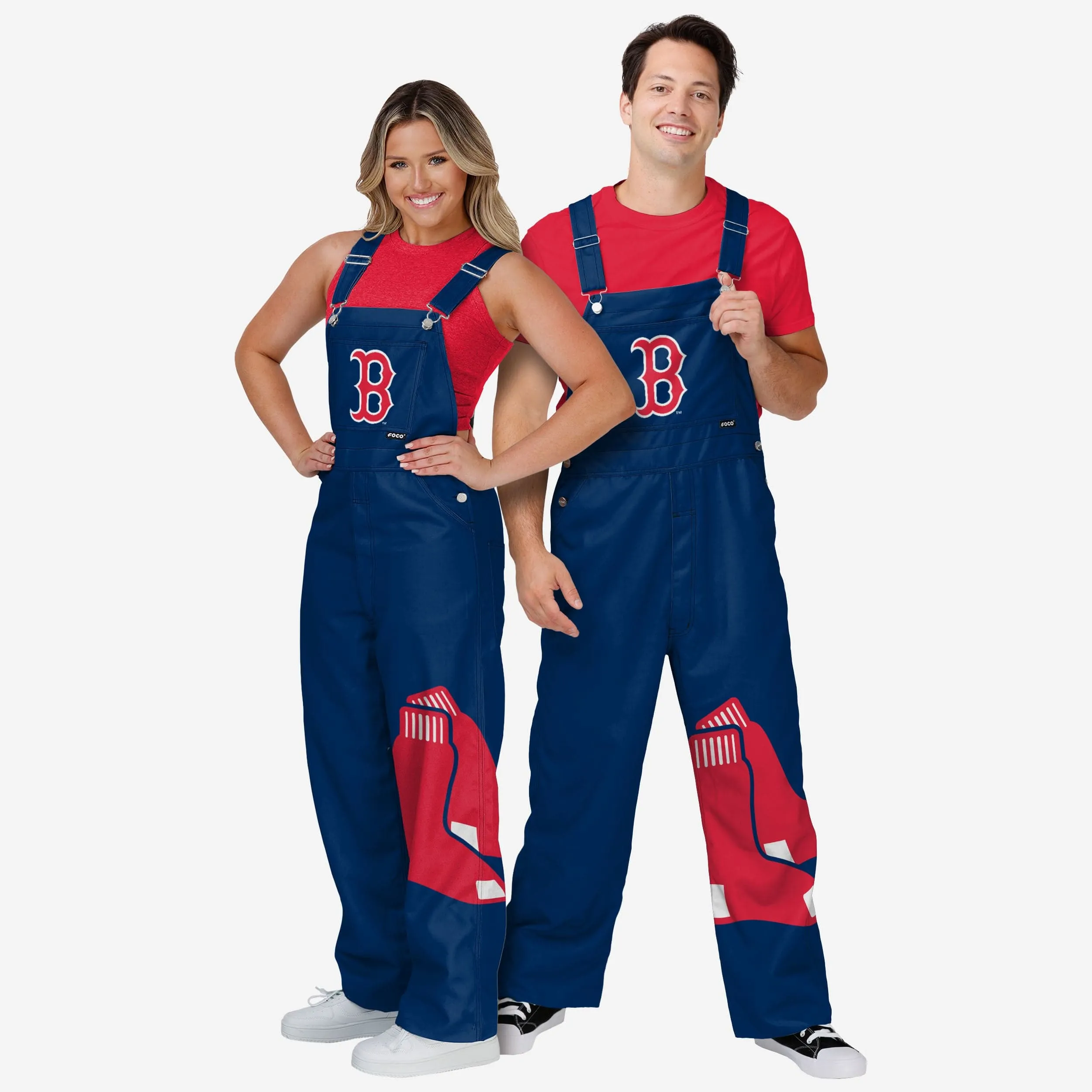 Boston Red Sox Womens Big Logo Bib Overalls