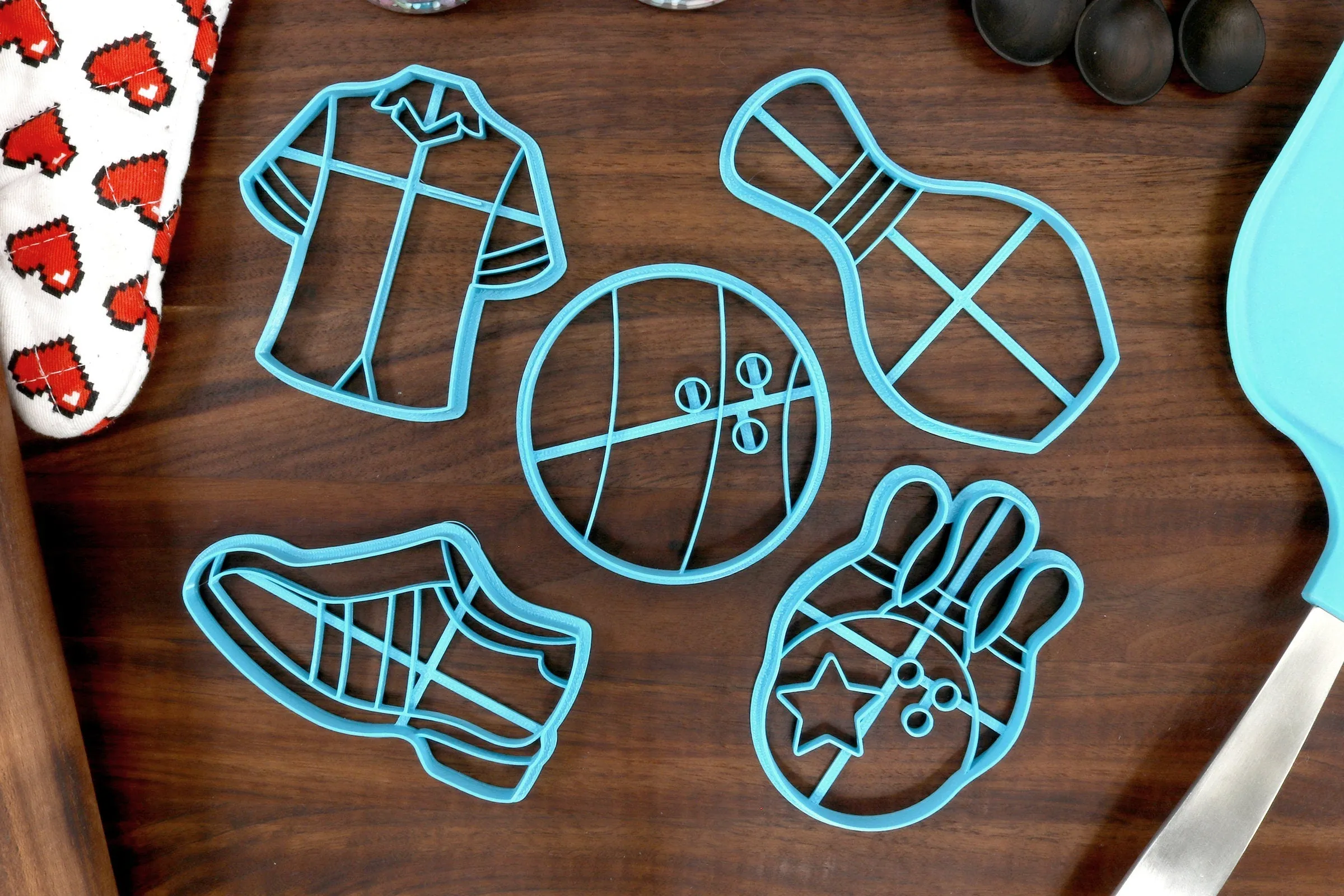 Bowling Cookie Cutters - Bowling Ball, Bowling Pin, Bowling Shirt, Bowling Shoe