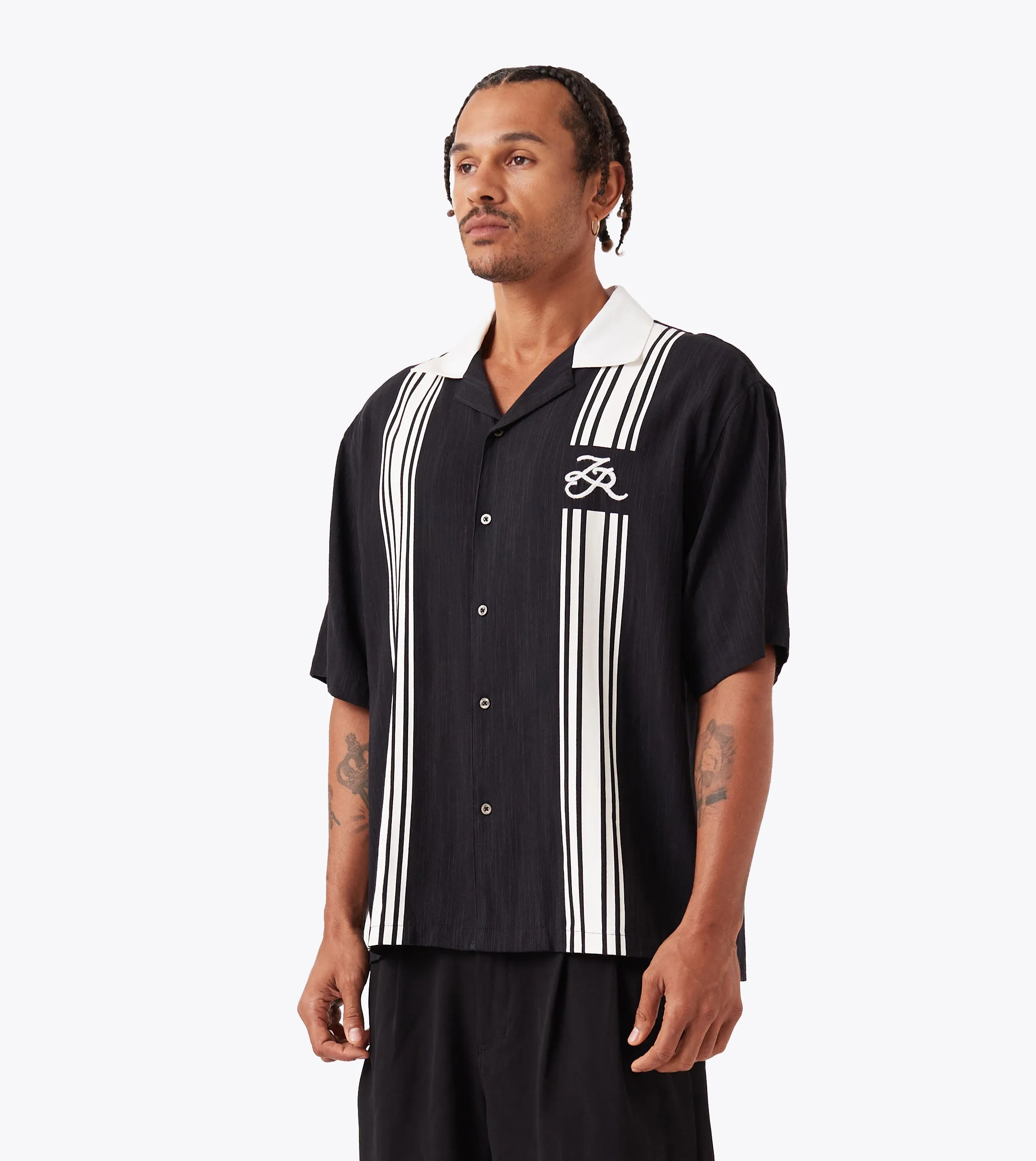 Bowling SS Shirt Black/White