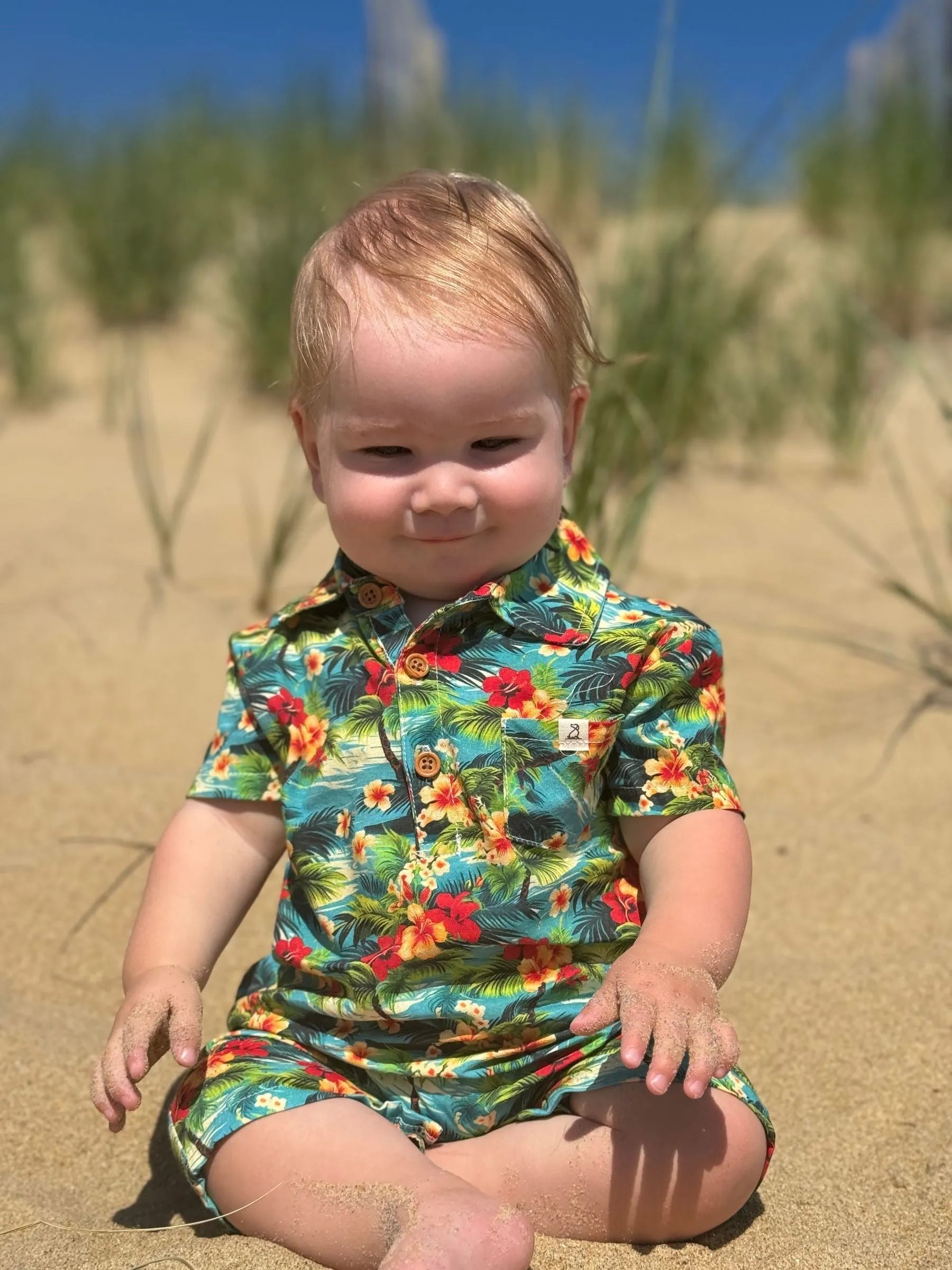 Boys S/S Maui Hawaiian Flower Shirt