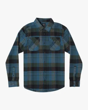 Boys That'll Work Plaid Flannel Shirt - Hunter Green