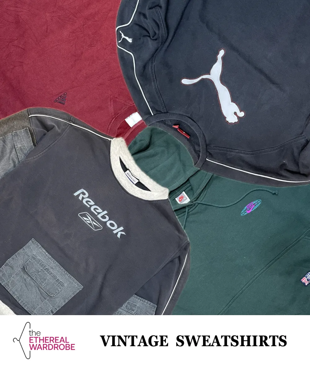 Branded Sweatshirts Embroidered logo with Vintage pcs including Nike and Adidas