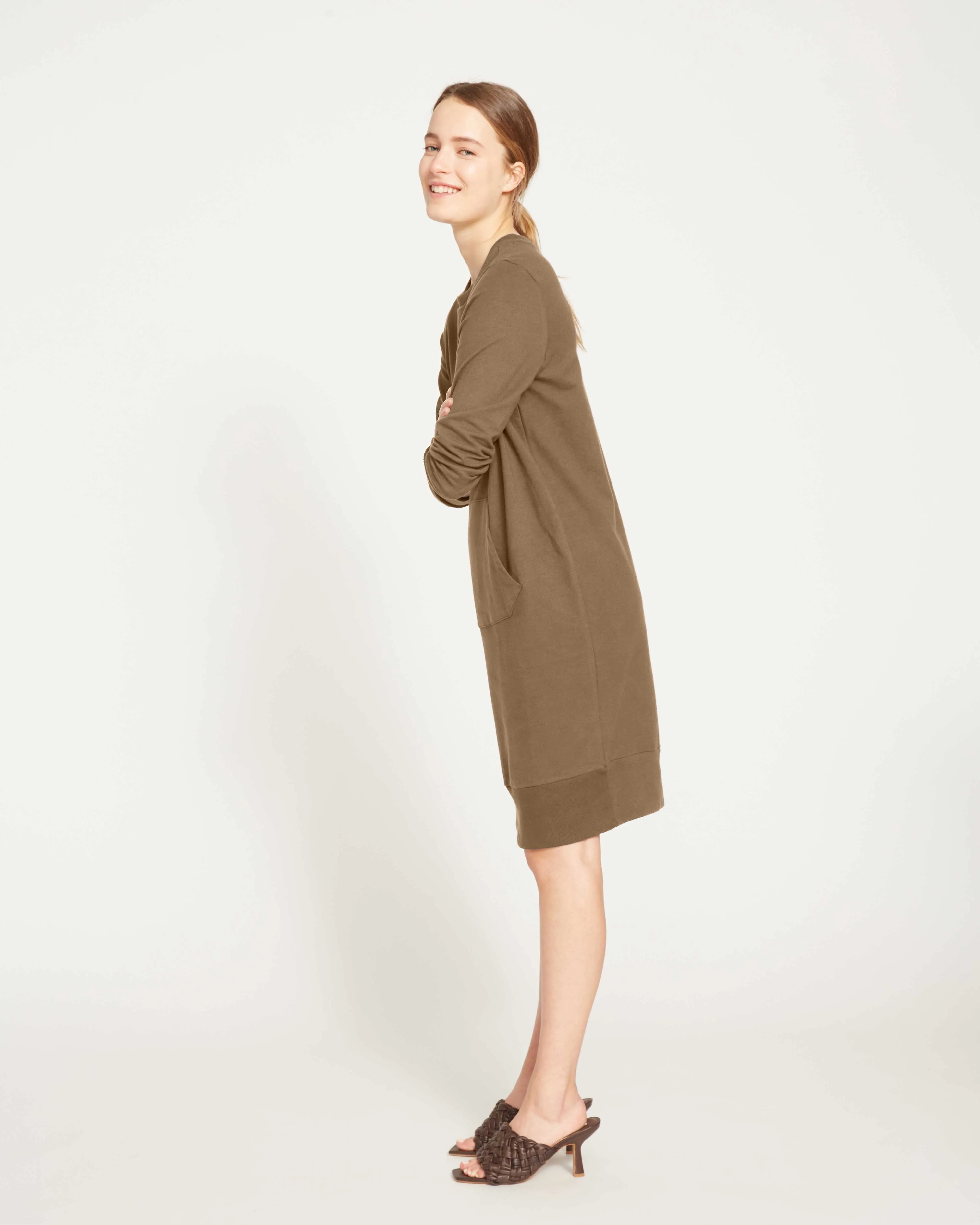 Bree Sweatshirt Dress - Crocodile