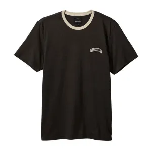 Brixton Varsity Ringer Tee - Washed Black Worn Wash