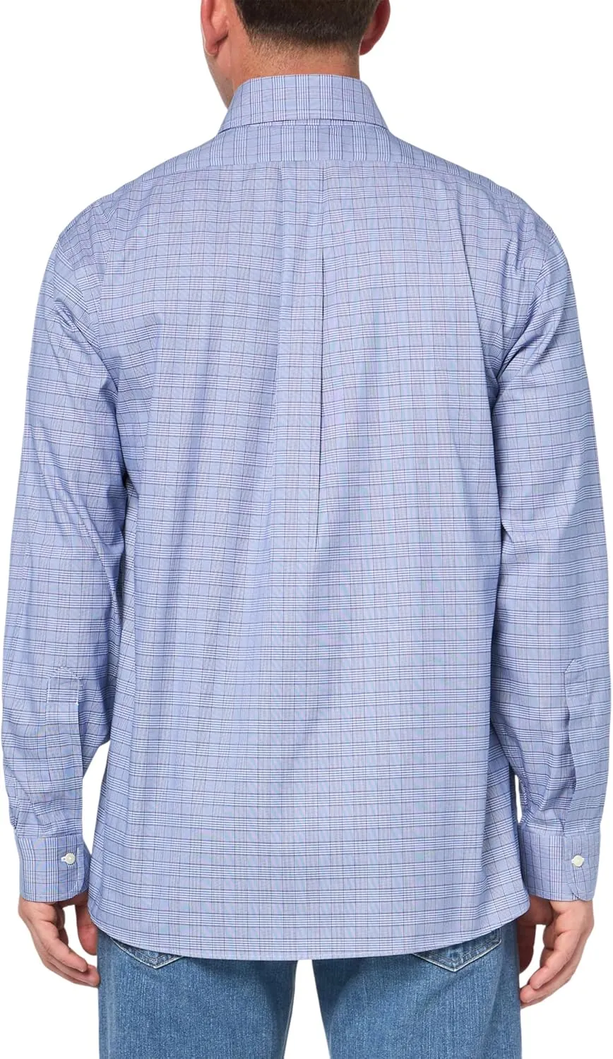 Brooks Brothers Men's Regular Fit Stretch Supima Cotton Non-Iron Pinpoint Oxford Button Down Collar Long Sleeve Polo