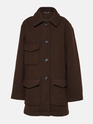 Brown wool-blend jacket