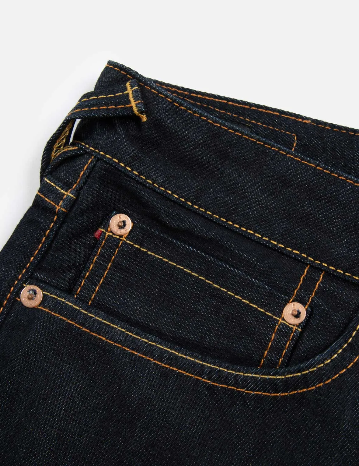 Brushstroke Seagull Print Carrot Fit Selvedge Denim Jeans #2017