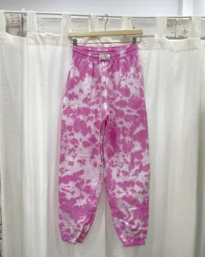 BUBBLE PINK tie-dye jogger pants