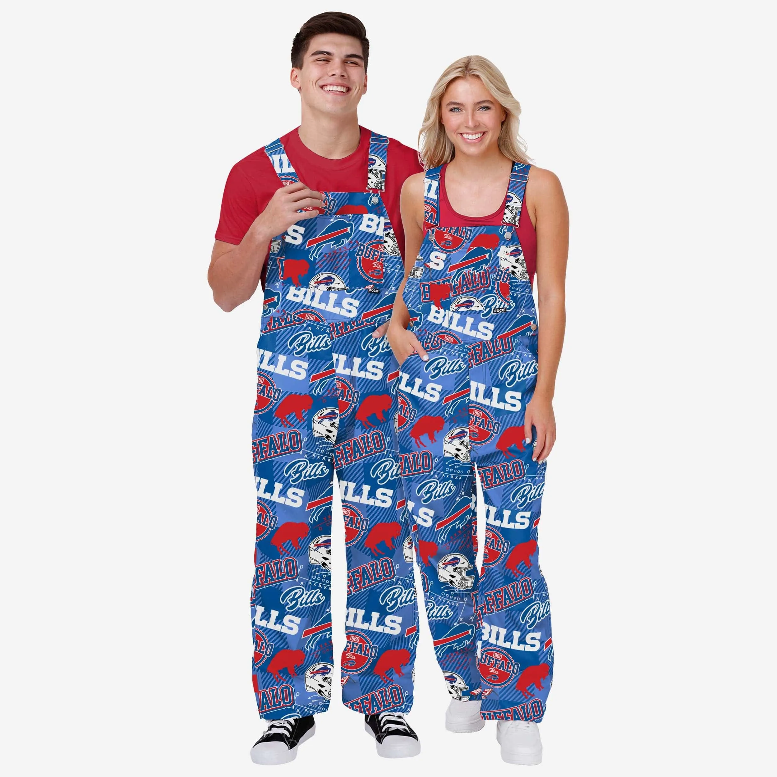 Buffalo Bills Mens Historic Print Bib Overalls