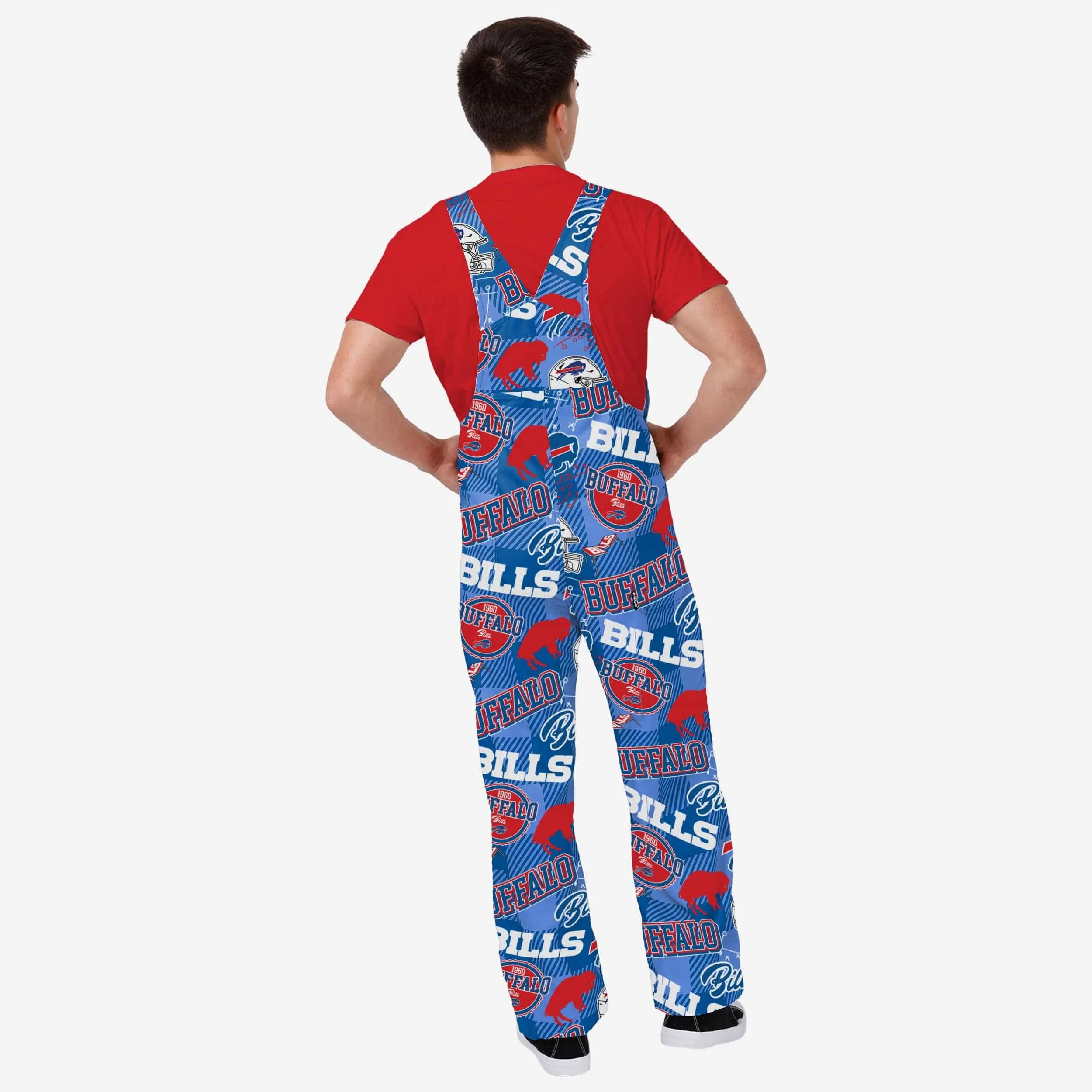 Buffalo Bills Mens Historic Print Bib Overalls