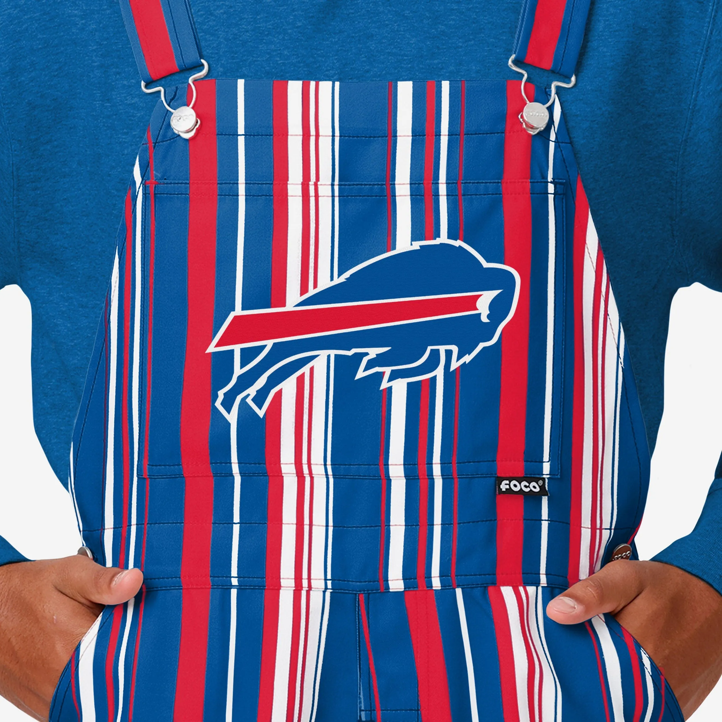 Buffalo Bills Mens Hyper Stripe Bib Overalls