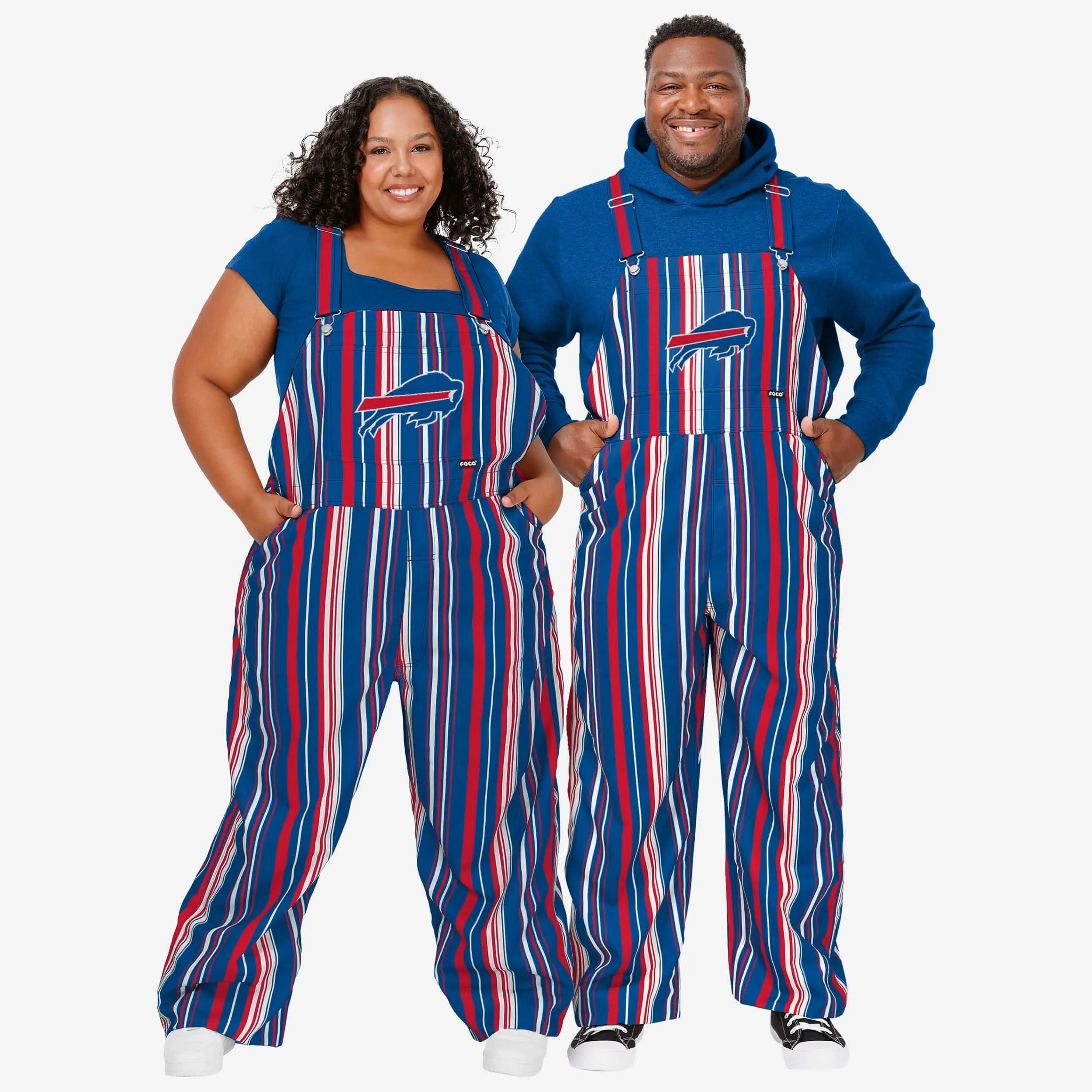 Buffalo Bills Mens Hyper Stripe Bib Overalls