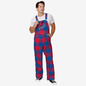 Buffalo Bills Mens Plaid Bib Overalls