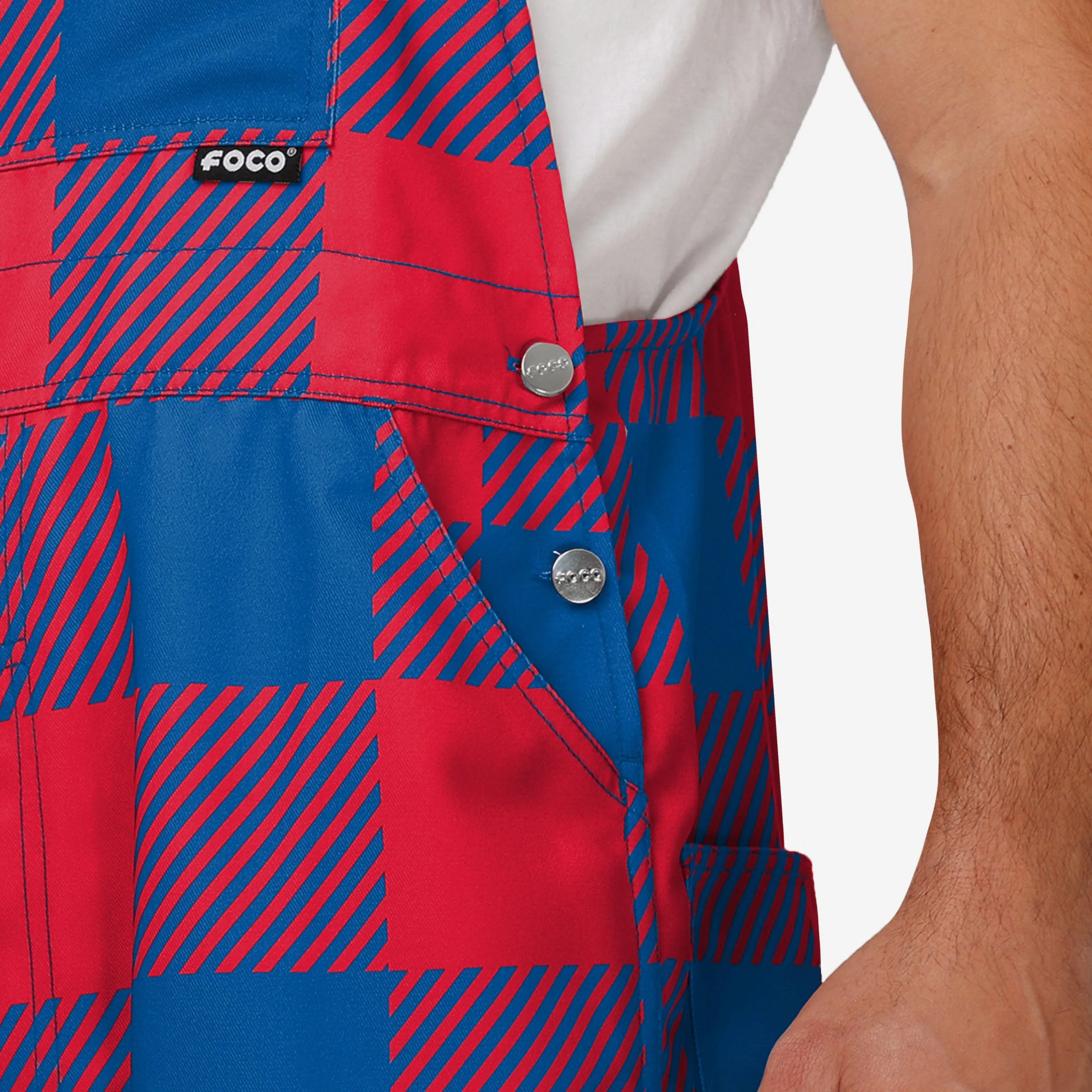 Buffalo Bills Mens Plaid Bib Overalls