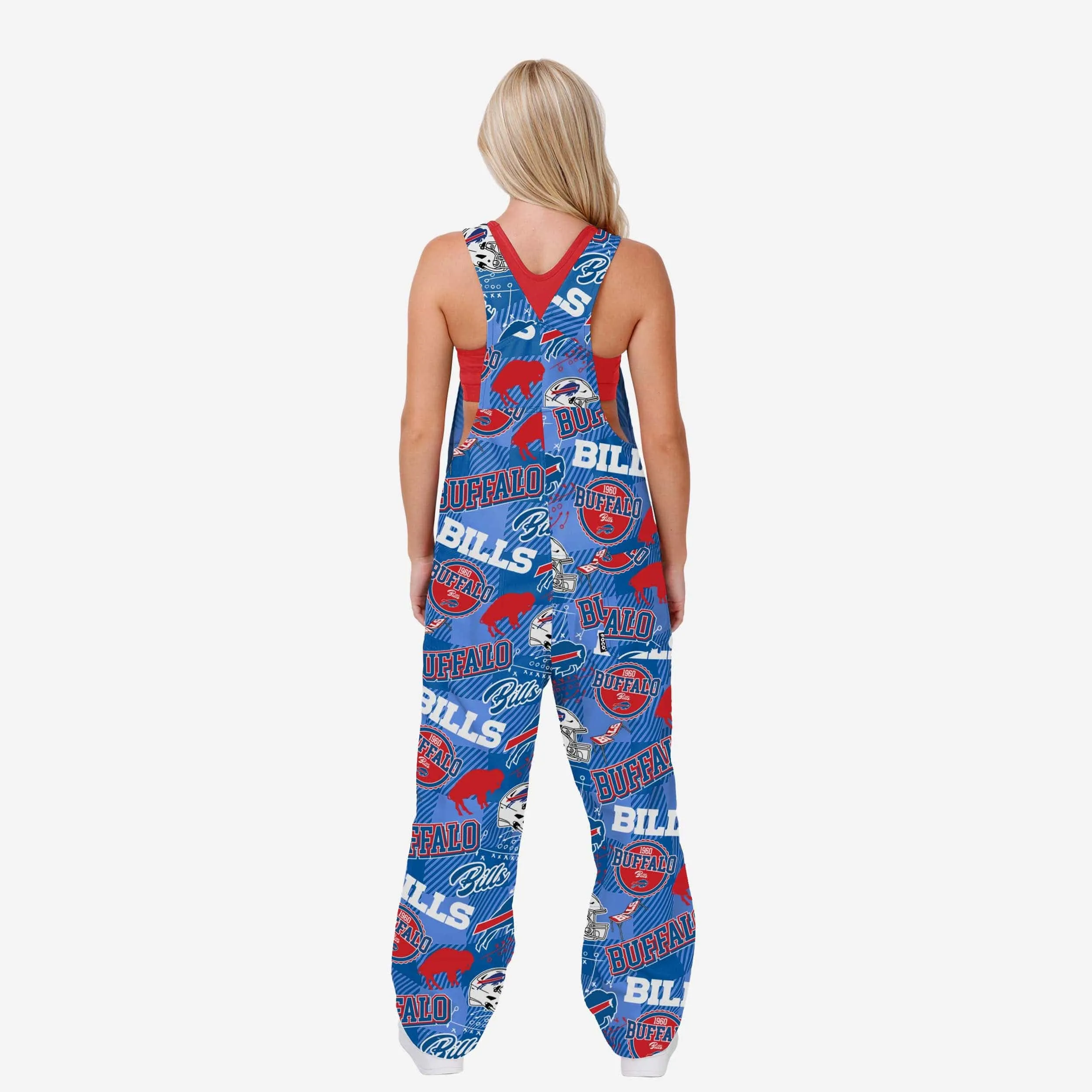 Buffalo Bills Womens Historic Print Bib Overalls