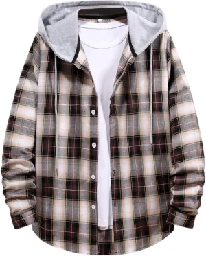 Buffalo Plaid Flannel Shirts Mens Button Down Long Sleeve Cotton Lumberjack Coats Western Cowboy Chequered Shirts