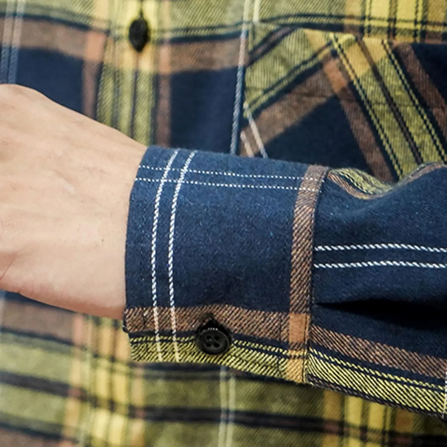 Buffalo Plaid Flannel Shirts Mens Button Down Long Sleeve Cotton Lumberjack Coats Western Cowboy Chequered Shirts