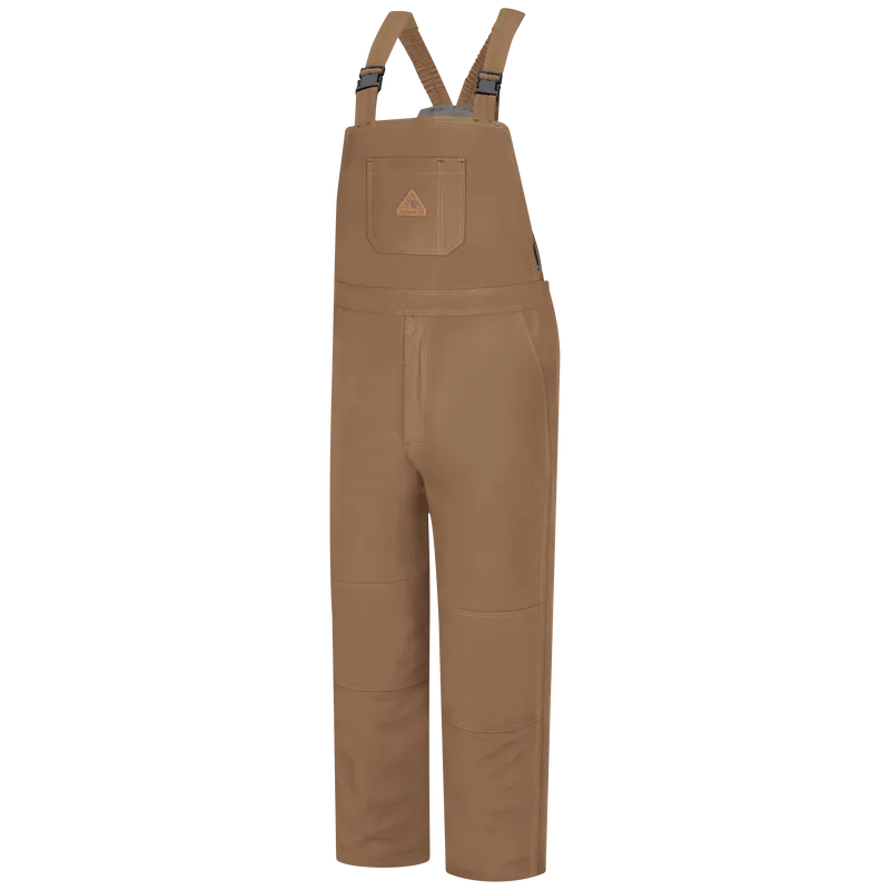 Bulwark BLN4BD Mens Heavyweight Flame Resistant Brown Duck Deluxe Insulated Bib Overall - Excel FR ComforTouch (HRC 4 - 44 cal)
