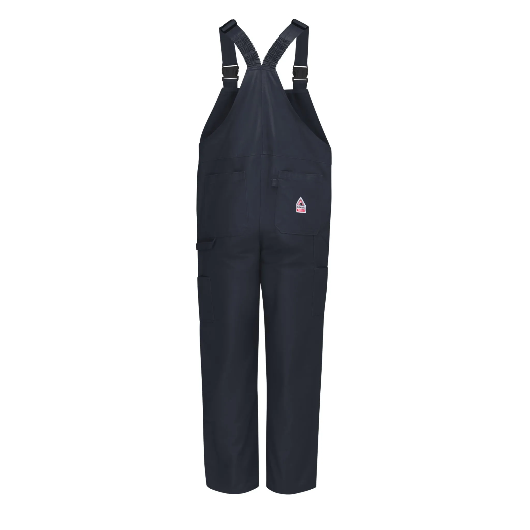 Bulwark FR Men's BLF8 Heavyweight Excel FR ComforTouch Unlined Duck Bib Overall - HRC 2, Reinforced Fabric, Double Knees, Flame Resistant | Size M-3XL