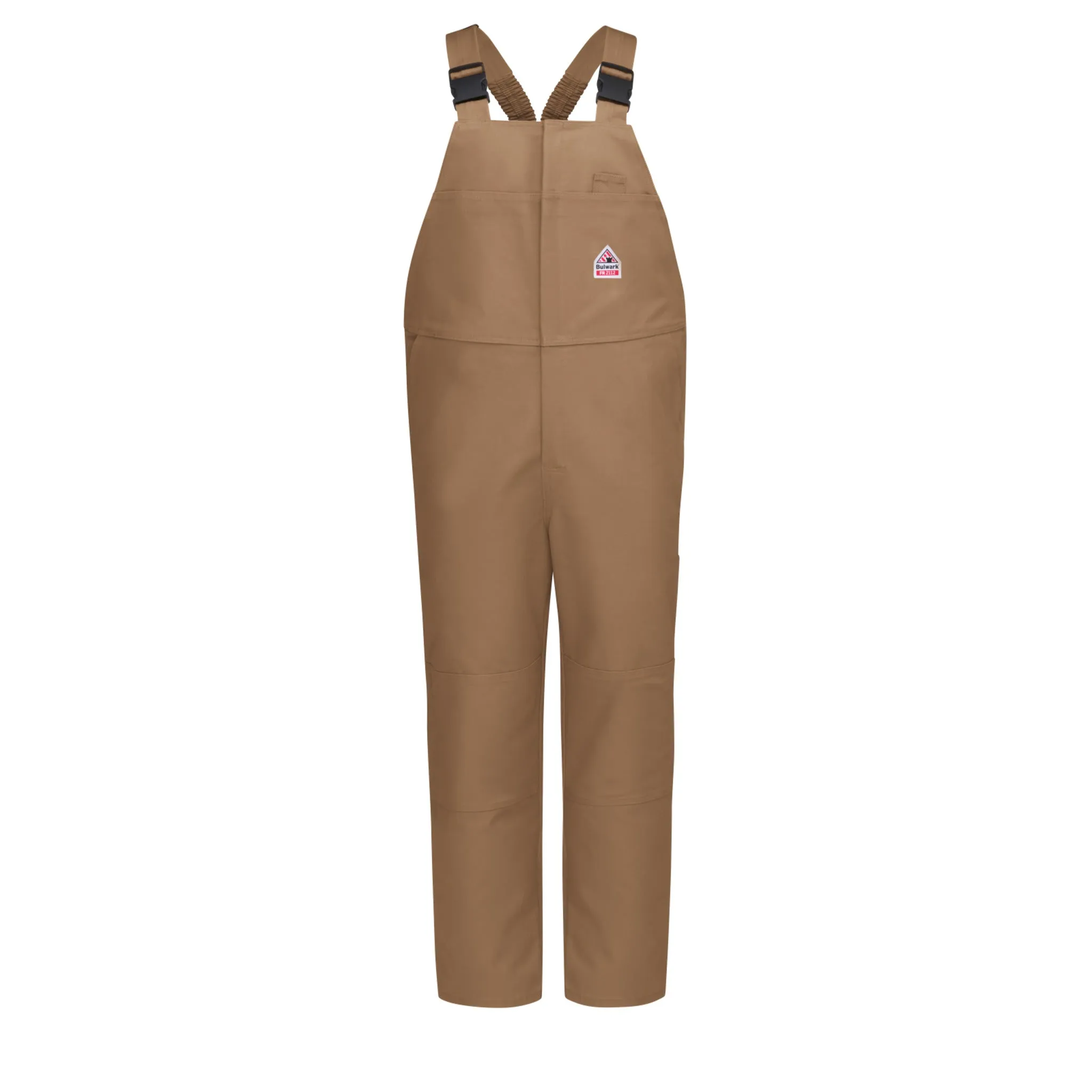 Bulwark FR Men's BLF8 Heavyweight Excel FR ComforTouch Unlined Duck Bib Overall - HRC 2, Reinforced Fabric, Double Knees, Flame Resistant | Size M-3XL