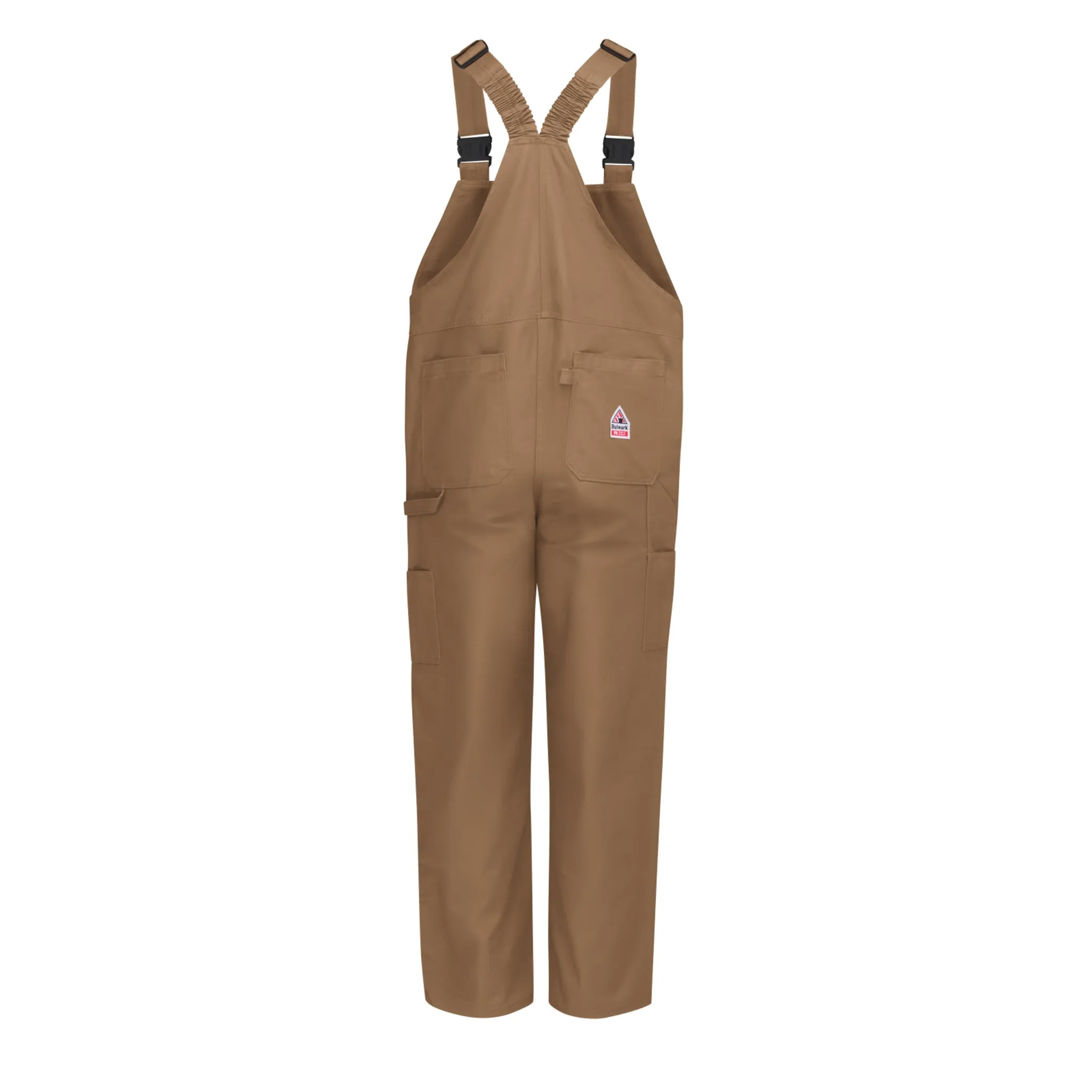 Bulwark FR Men's BLF8 Heavyweight Excel FR ComforTouch Unlined Duck Bib Overall - HRC 2, Reinforced Fabric, Double Knees, Flame Resistant | Size M-3XL