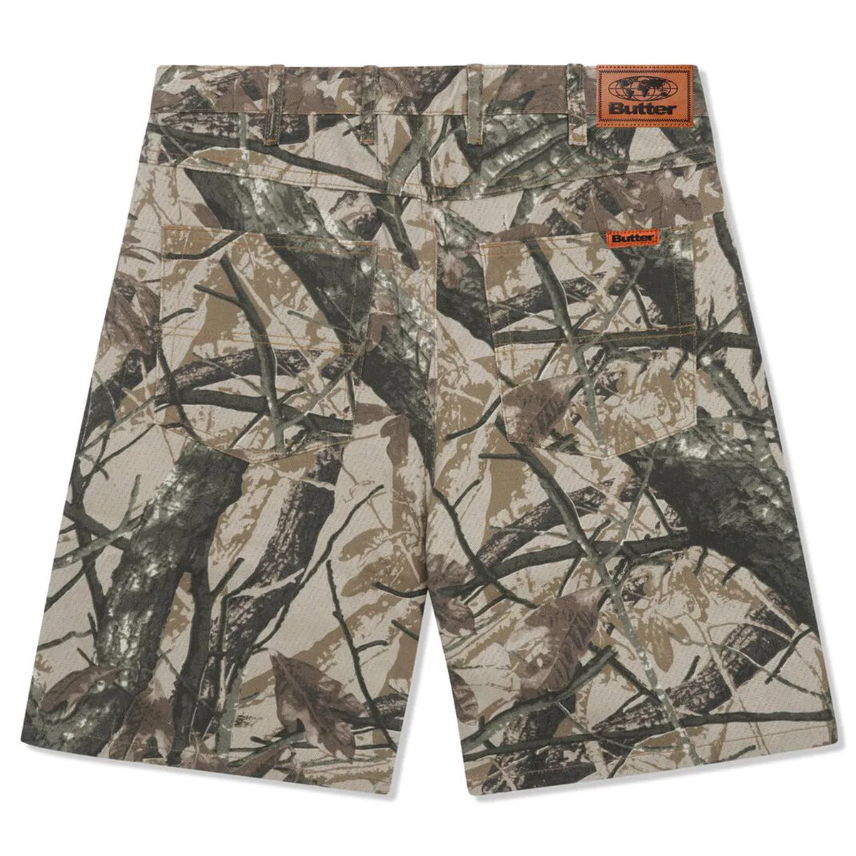 Butter Goods - Foliage Camo Denim Shorts Tan
